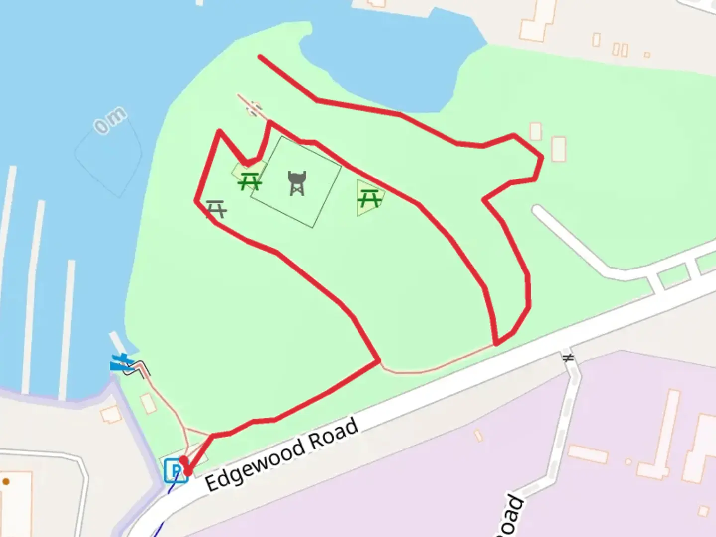 An image depicting the trail Ellen O Moyer Nature Park at Back Creek and its surrounding area.