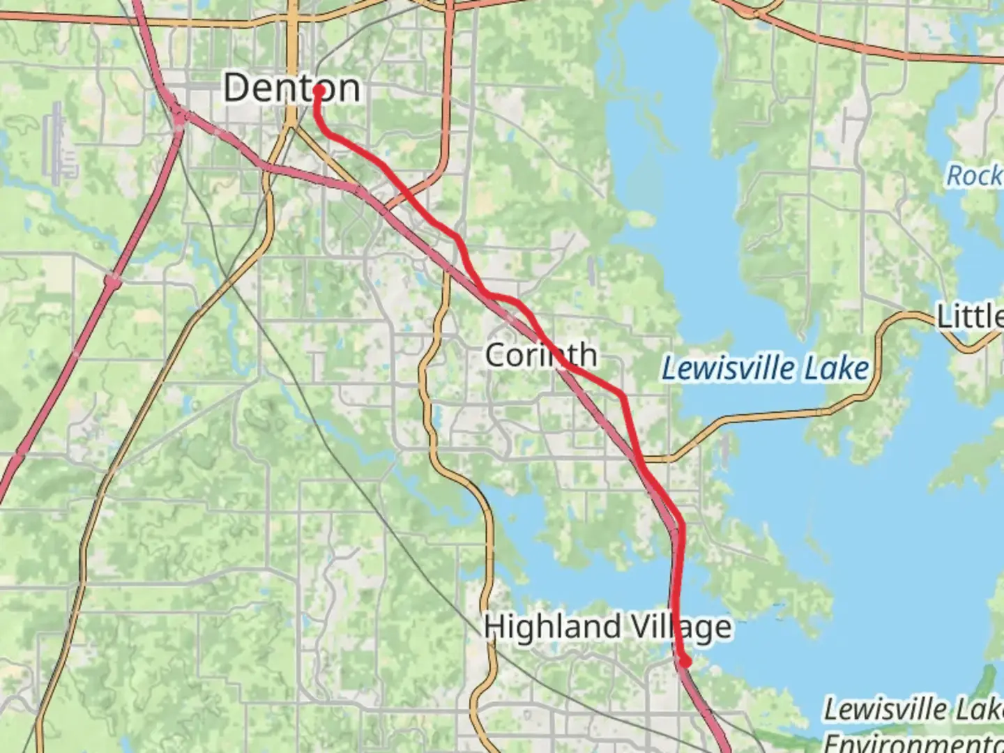 An image depicting the trail A-Train Rail Trail from Denton and its surrounding area.