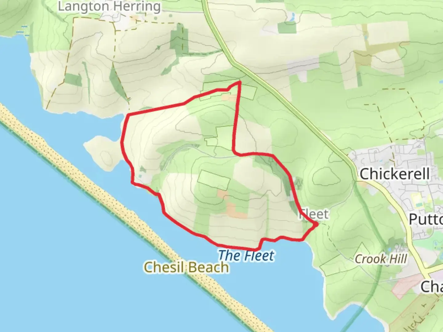 An image depicting the trail Fleet Country Park Loop and its surrounding area.
