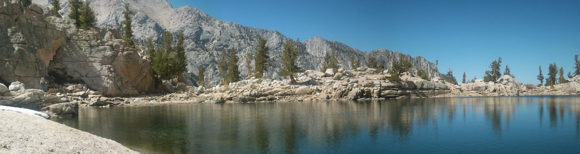 An image depicting the trail Lone Pine Lake via Mount Whitney Trail and its surrounding area.