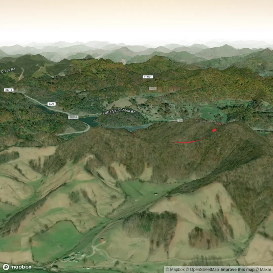 An image depicting the trail Little Skin Trail and its surrounding area.