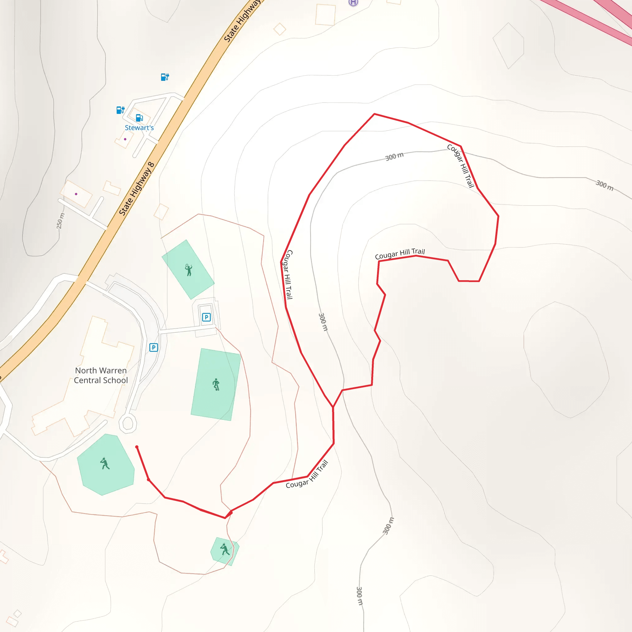 Cougar Hill Trail Loop mobile static map