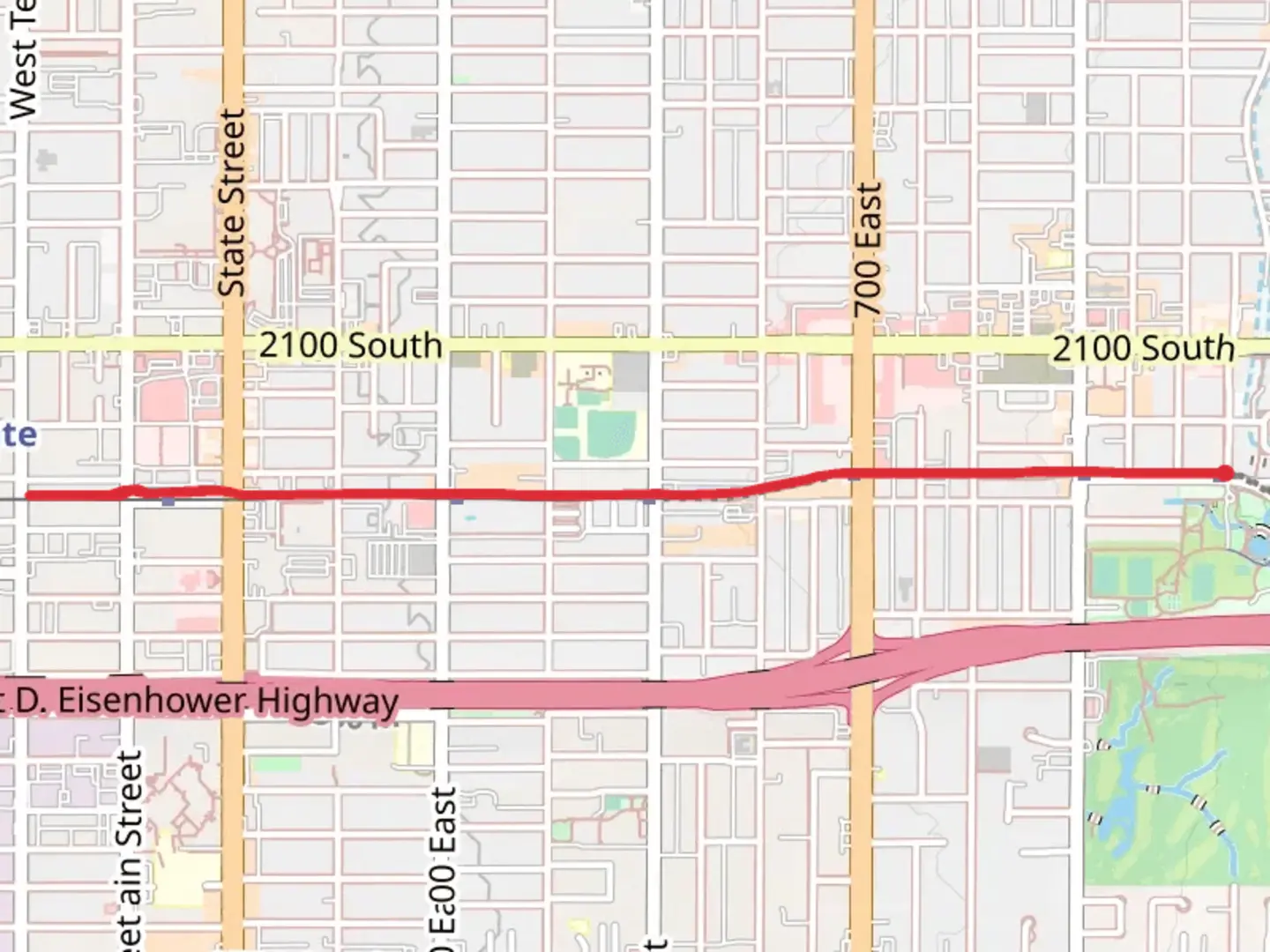 An image depicting the trail S-Line Greenway, Parley's Trail and its surrounding area.