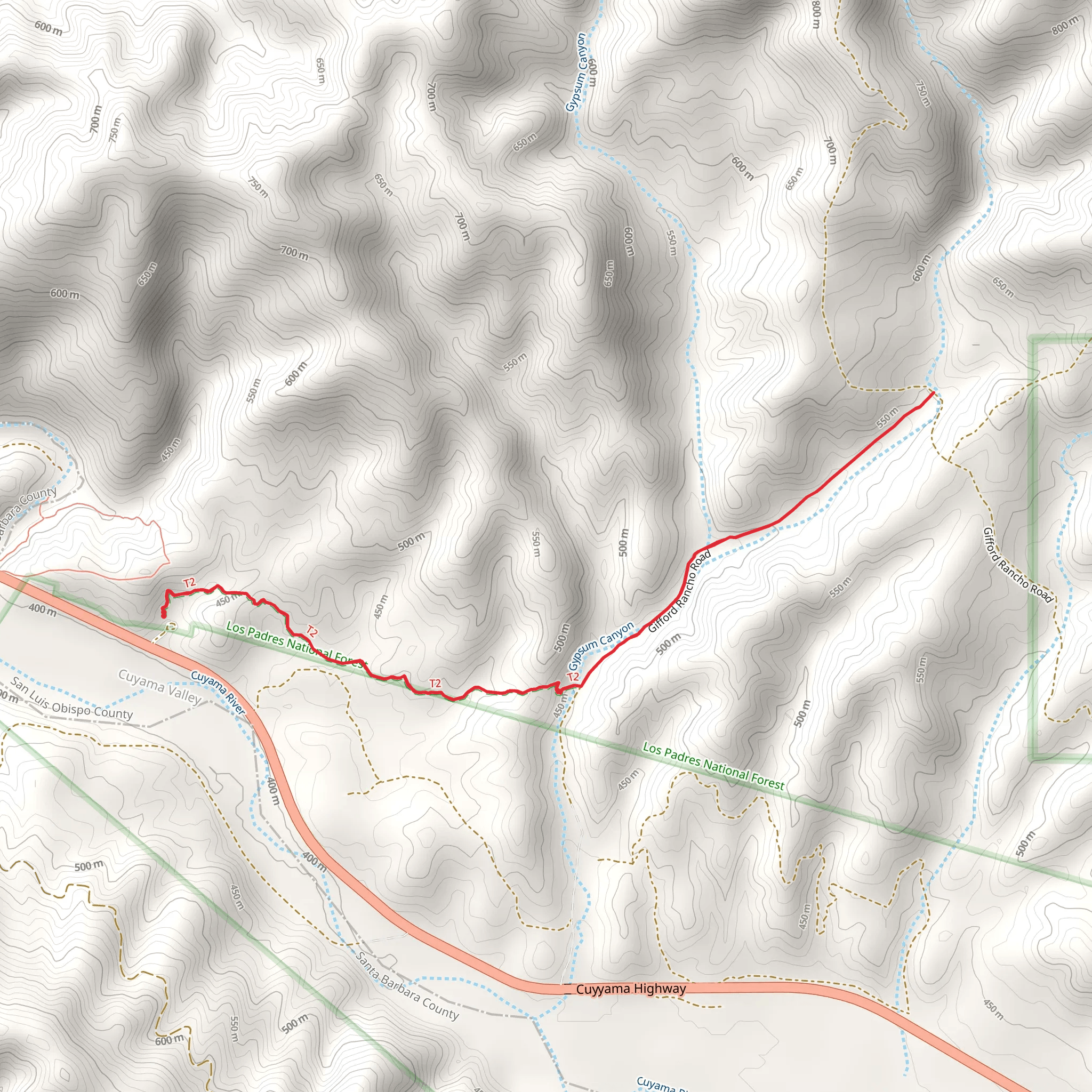 Gifford Trail mobile static map