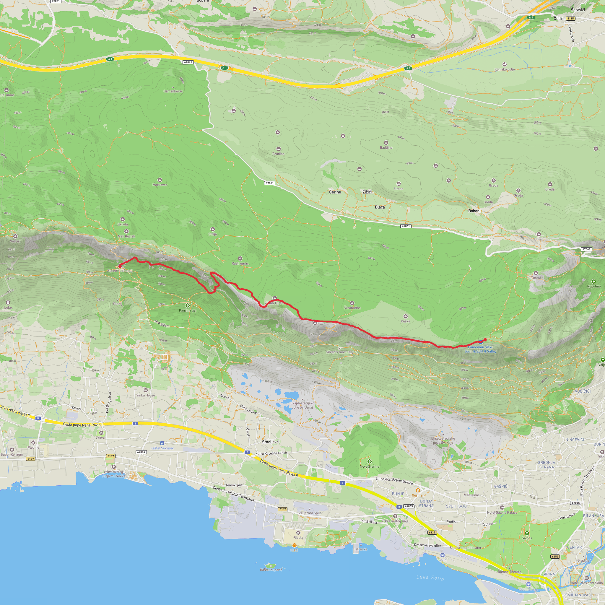 Dom Putalj - Sveti Jure Kozjak mobile static map