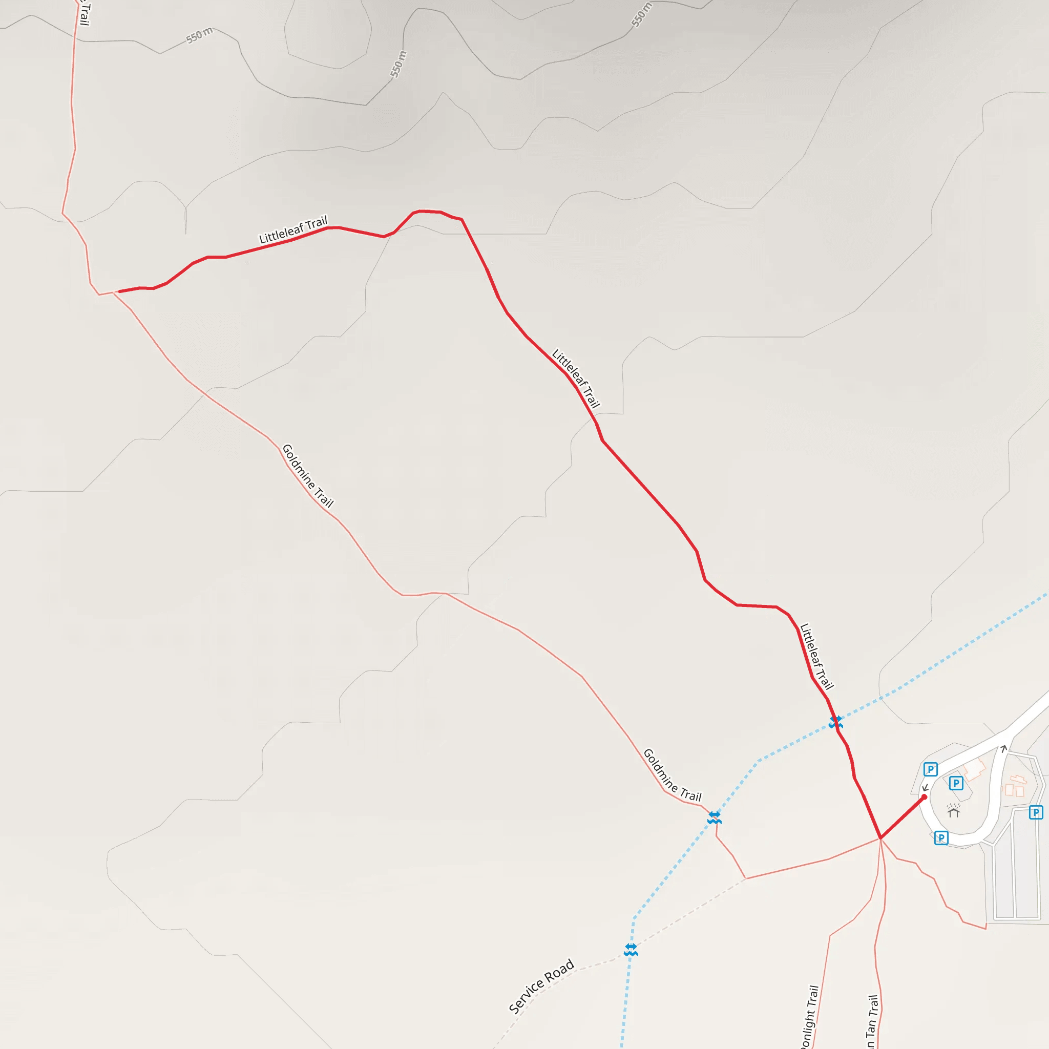 Maricopa Short Trail from San Tan Mountain Park mobile static map