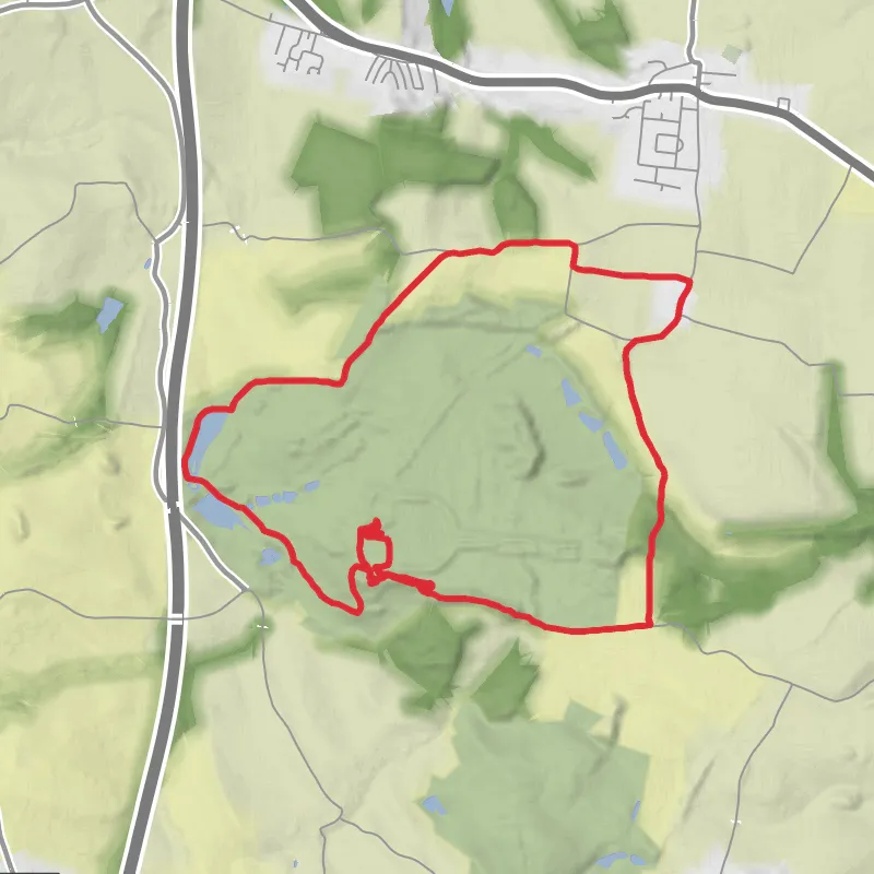Hike from Doe Lea mobile static map