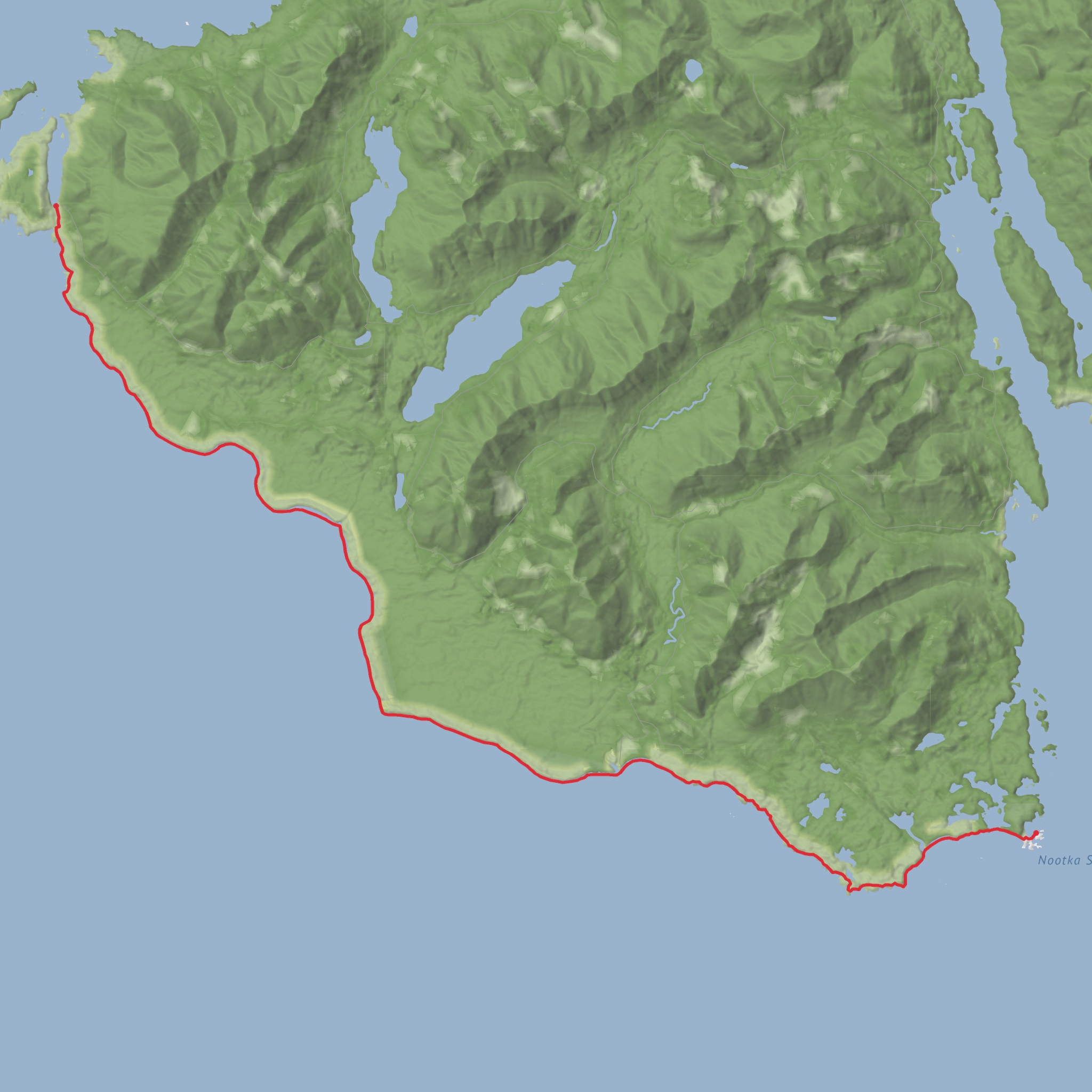 Nootka Island Trail mobile static map