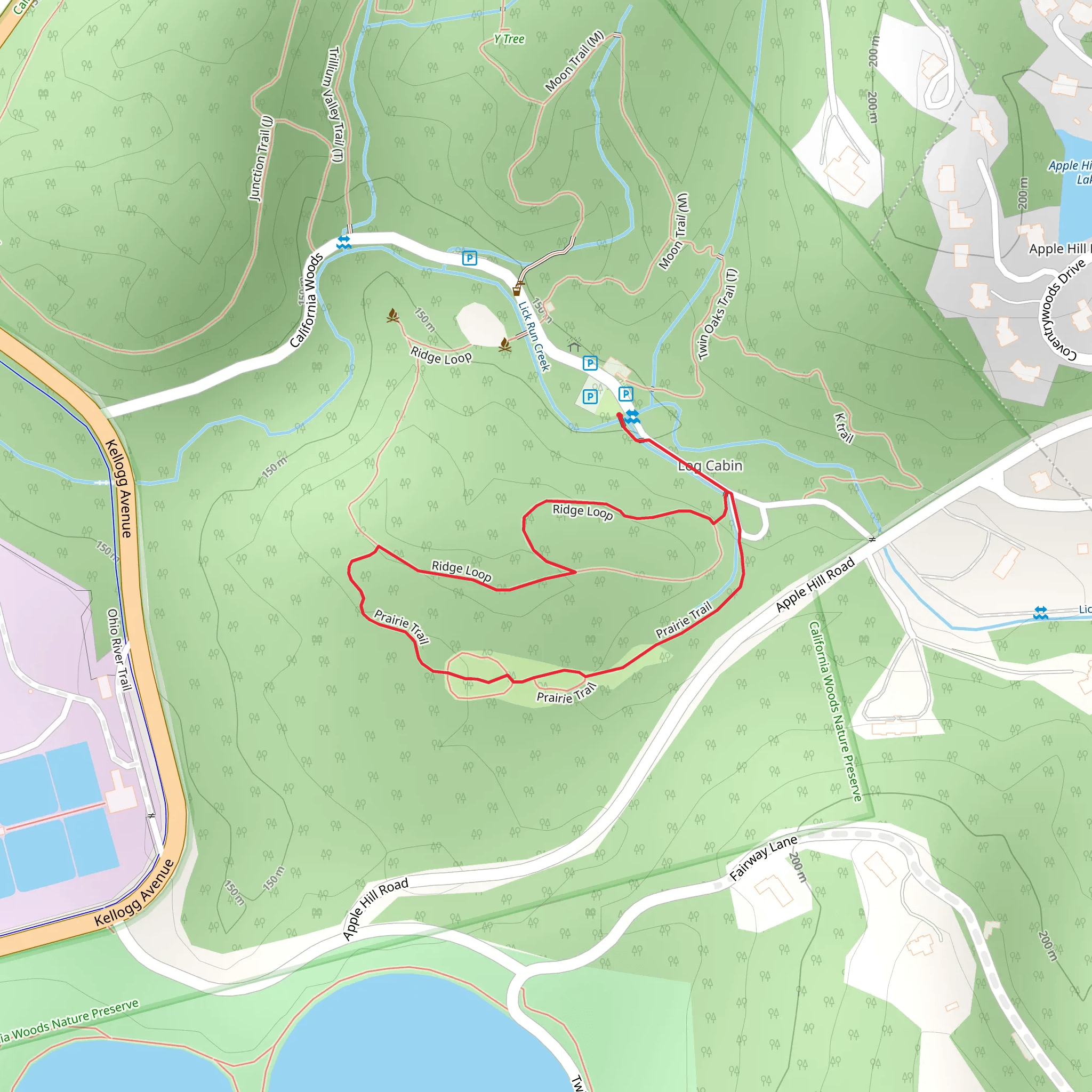 Prairie and Ridge Loop Trail mobile static map
