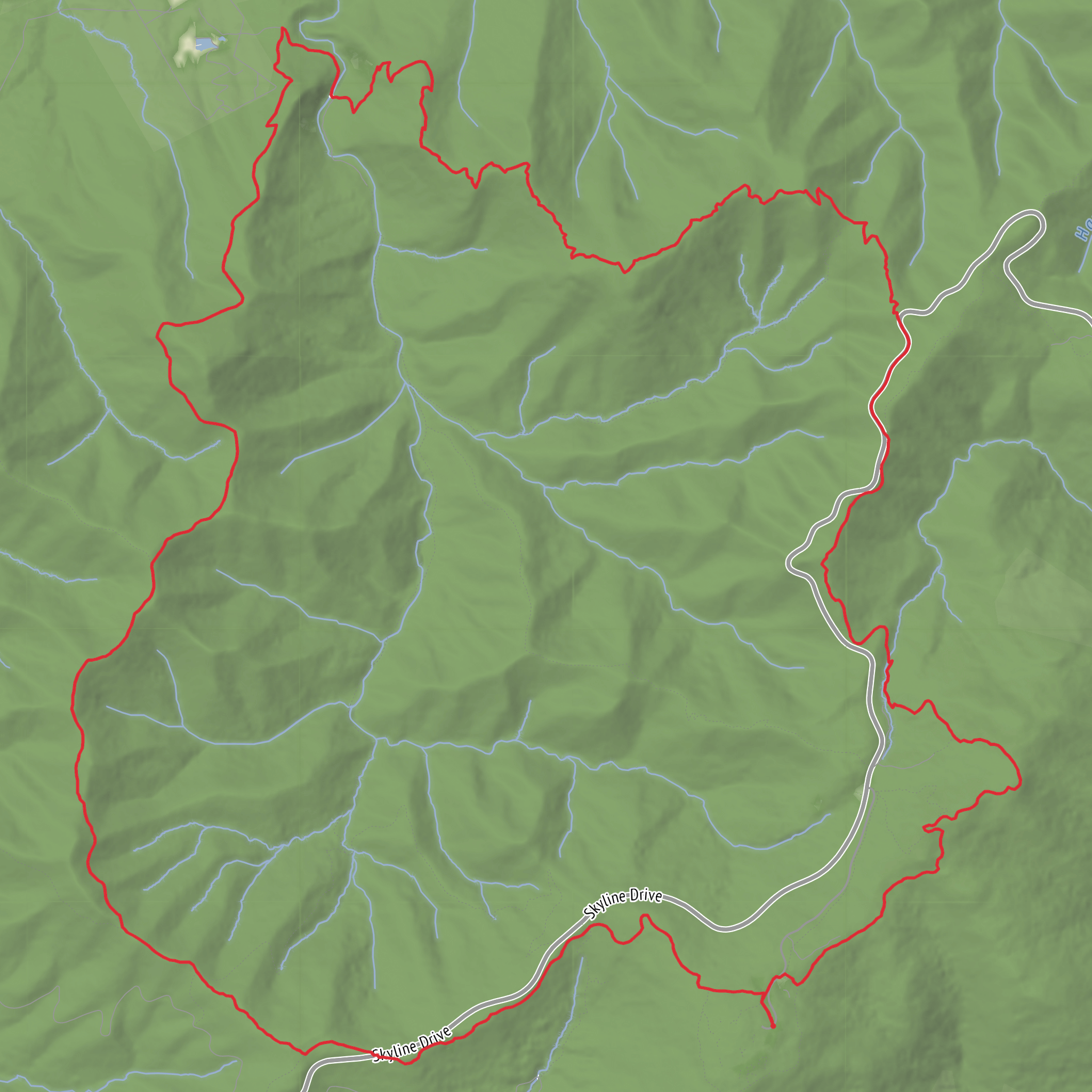 Brown Mountain Trail, Rockytop Trail and Appalachian Trail mobile static map