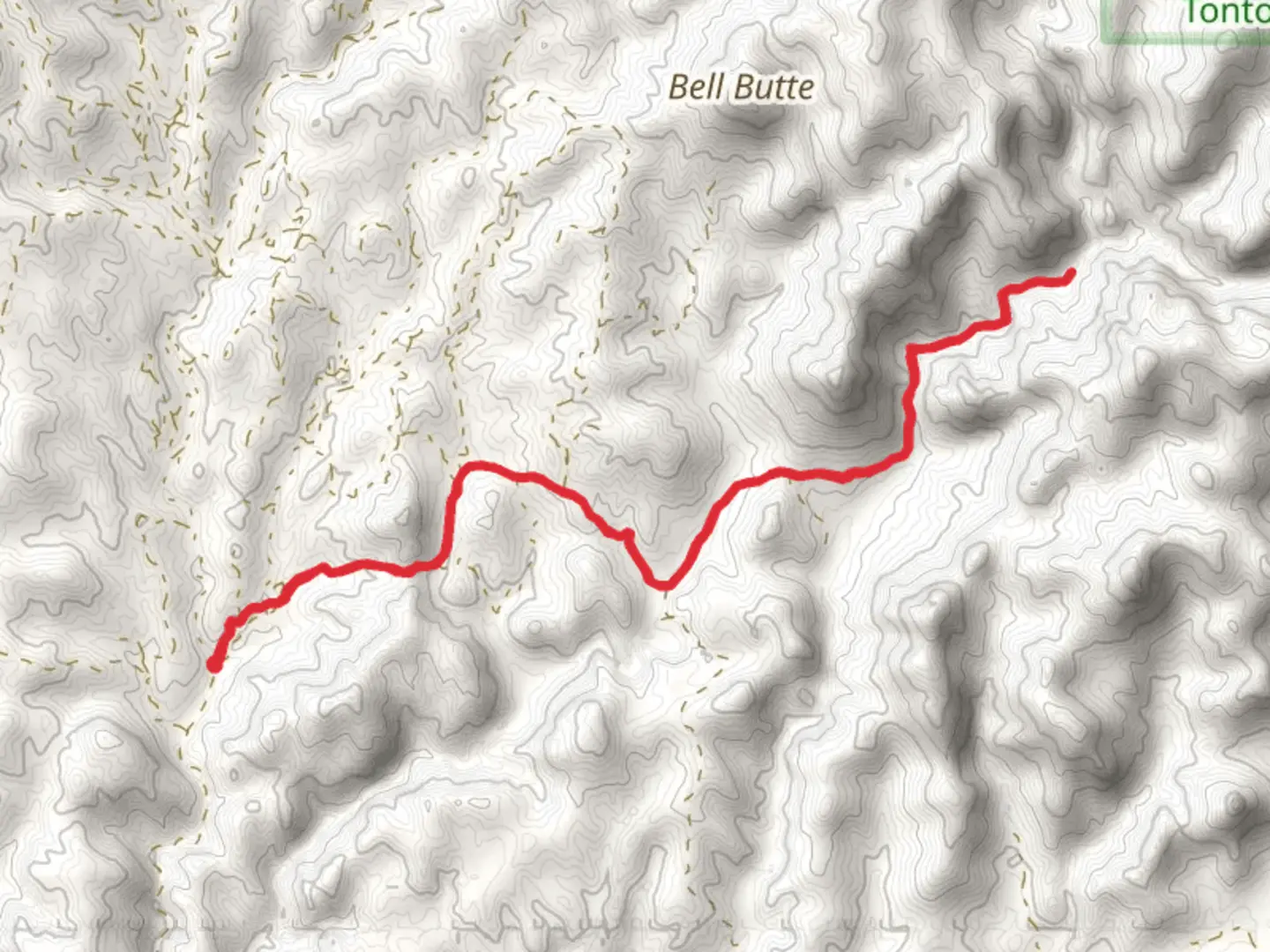 An image depicting the trail East Martinez Canyon Road and its surrounding area.