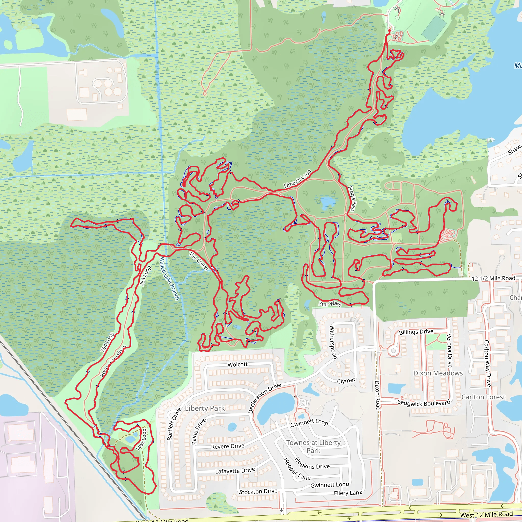 Expert Loop, Star Wars and Spiderman - Lakeshore Park mobile static map