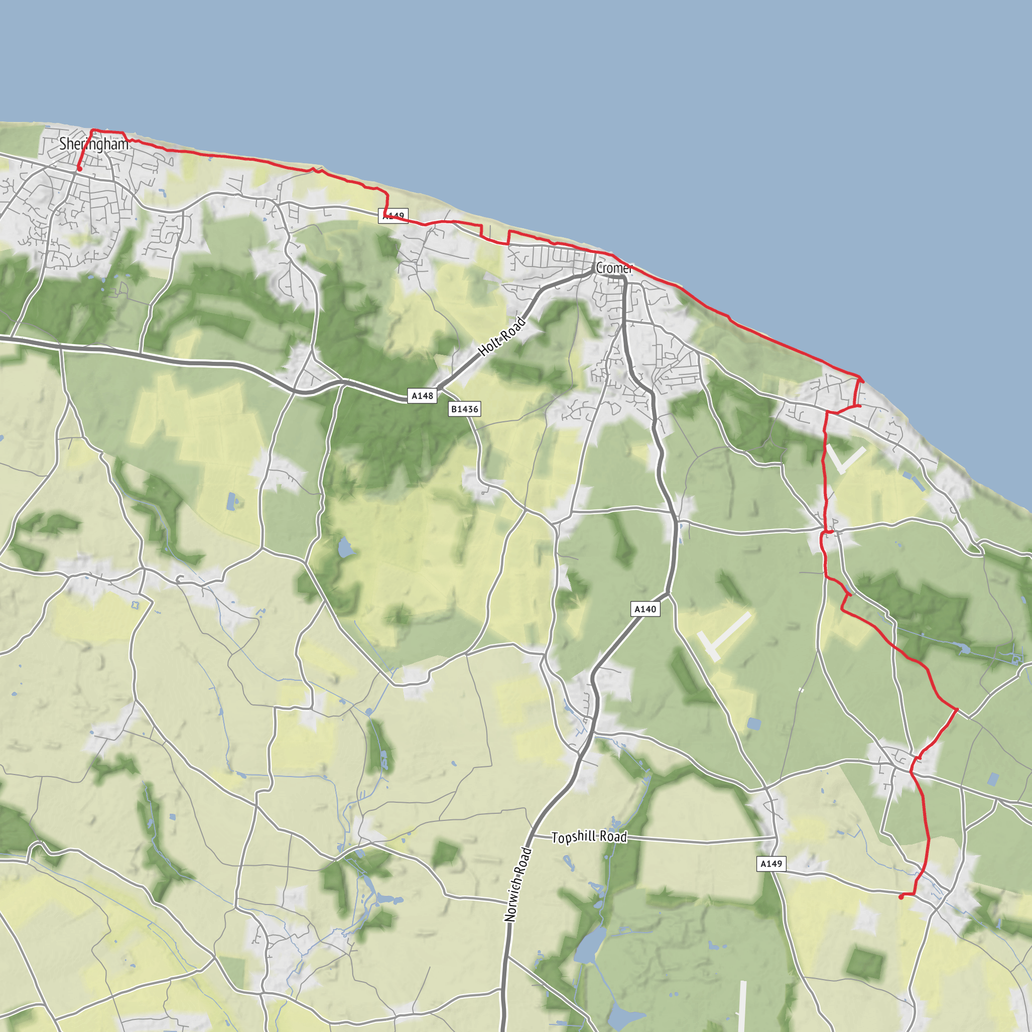 Sheringham - Gunton mobile static map