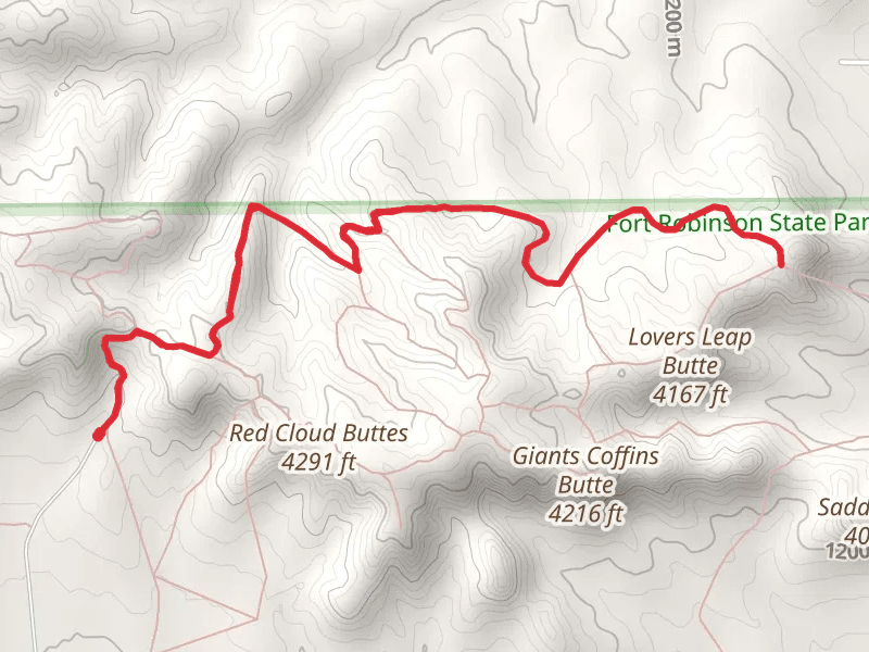 Lovers Leap Butte via Red Cloud Butte Trail