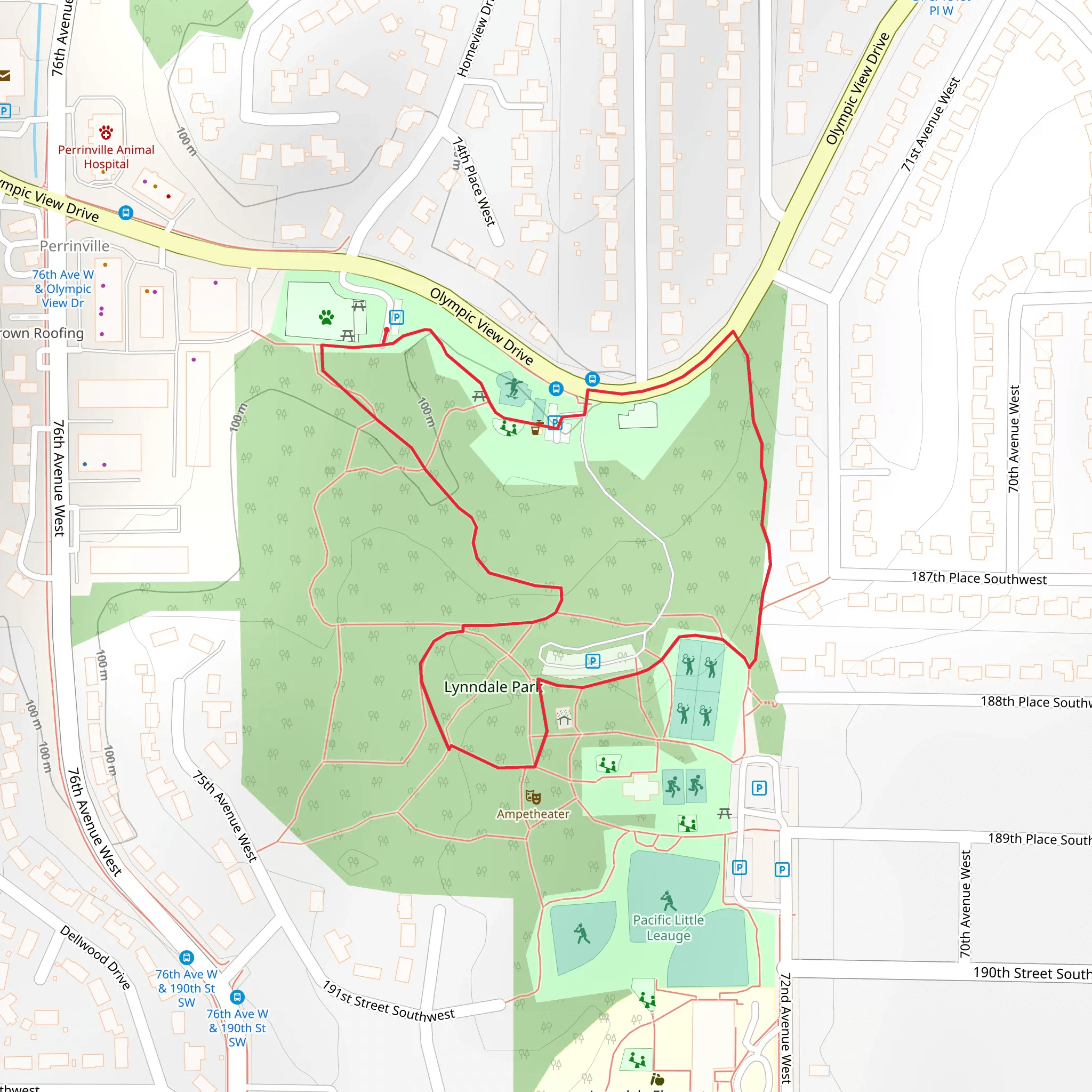 Olympic View Drive Loop mobile static map