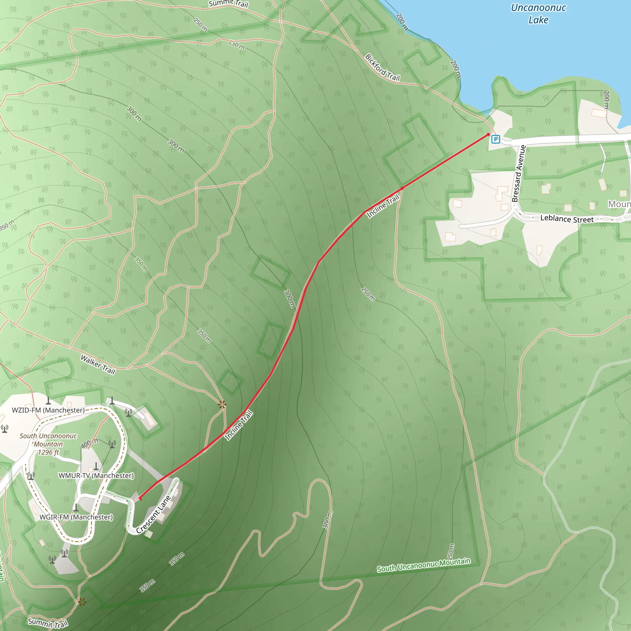 Incline Trail mobile static map