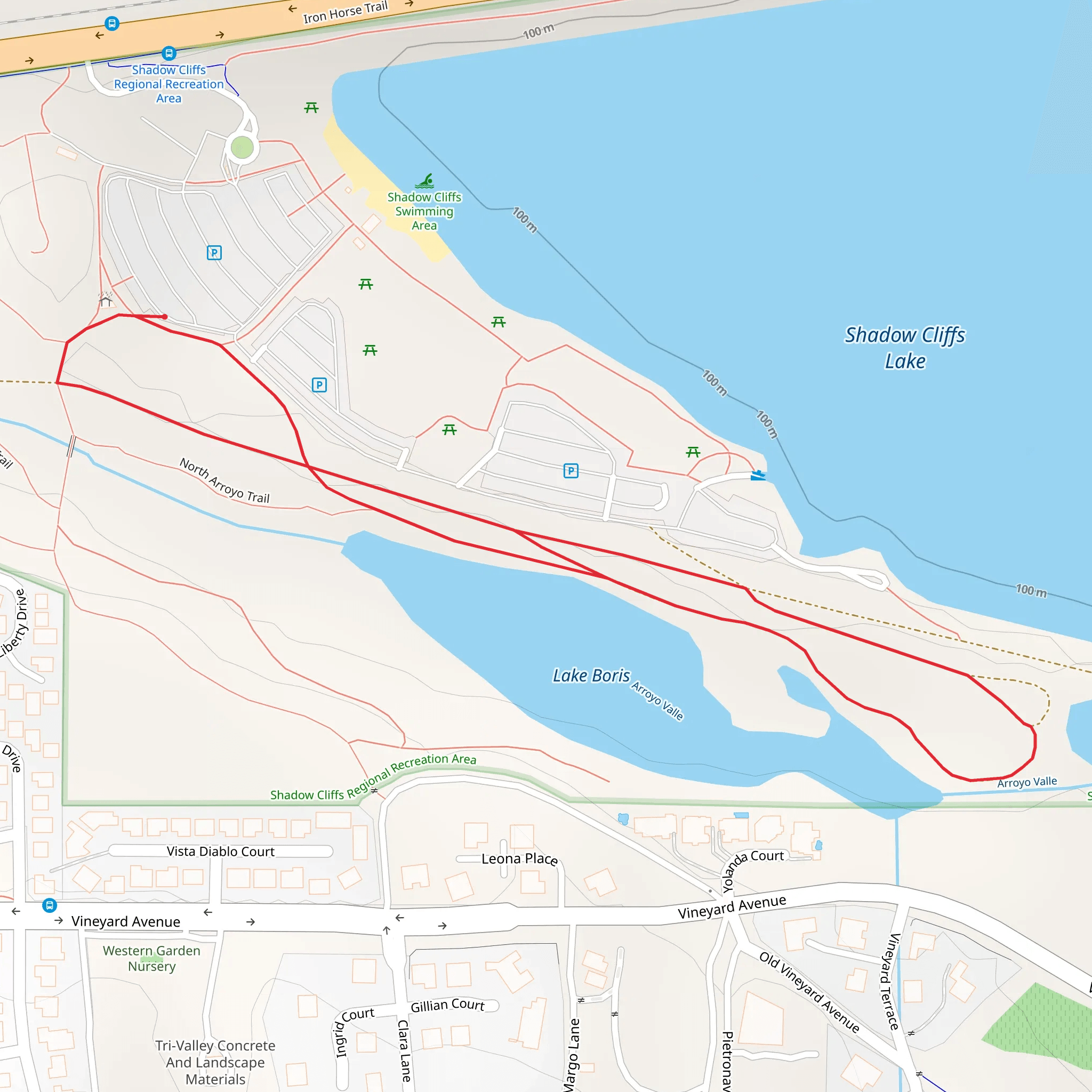 Arroyo Valle Loop mobile static map