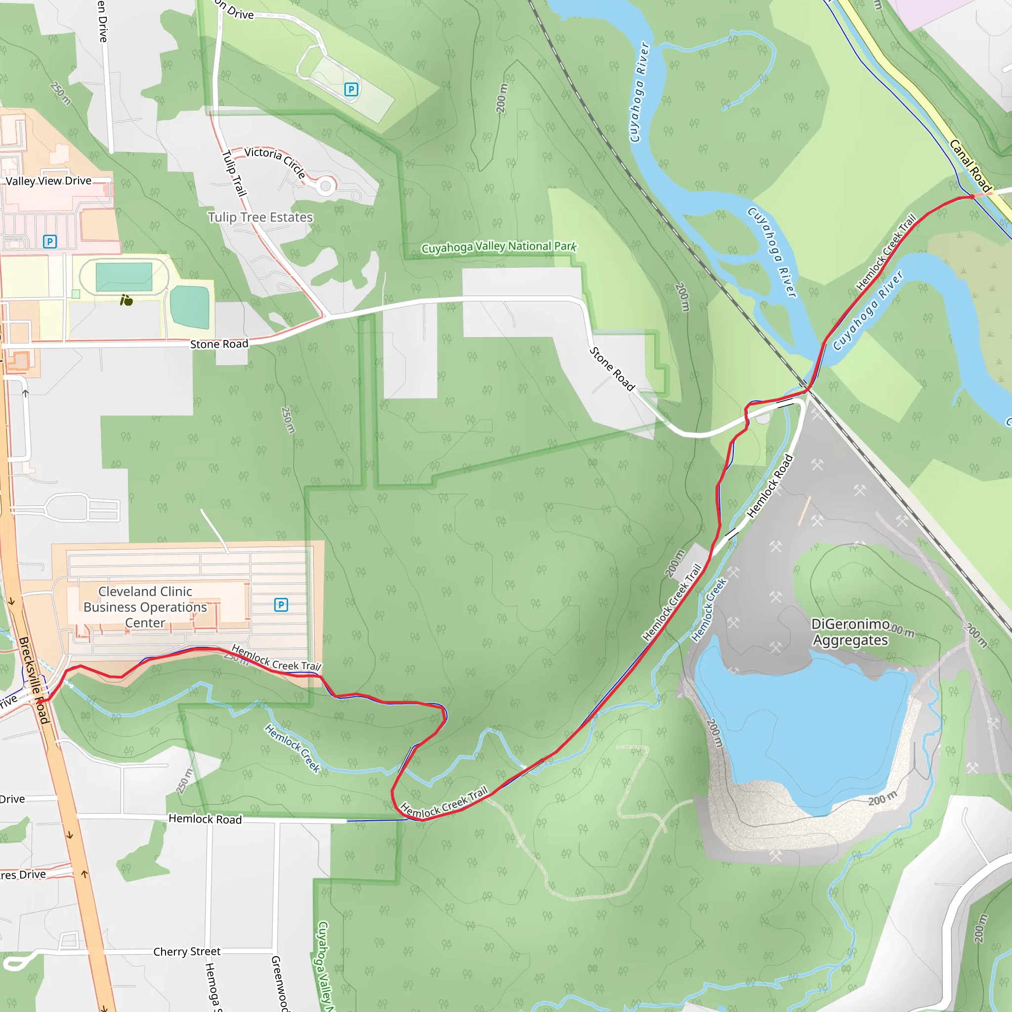 Hemlock Creek Trail - Selig Drive mobile static map