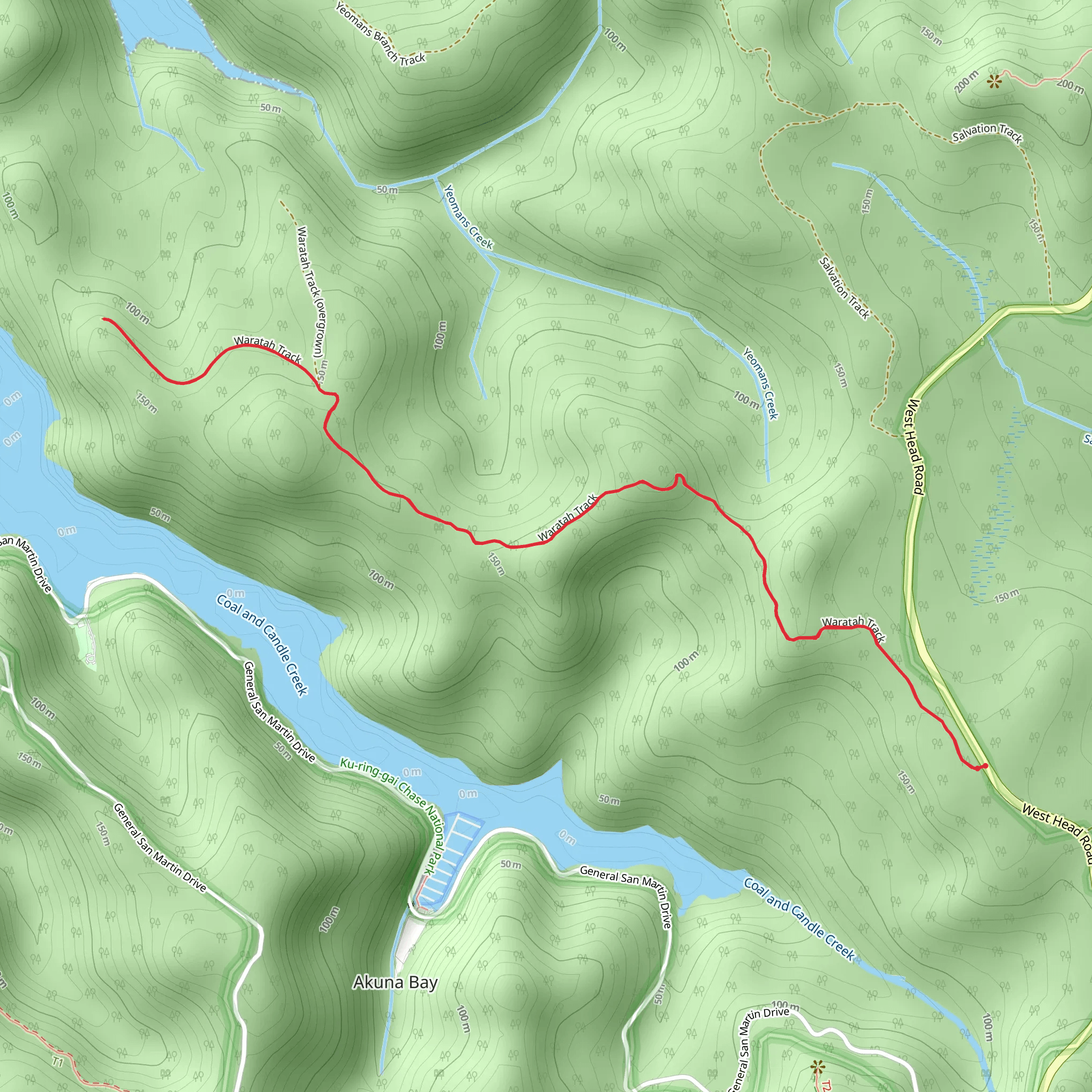 Waratah Track mobile static map