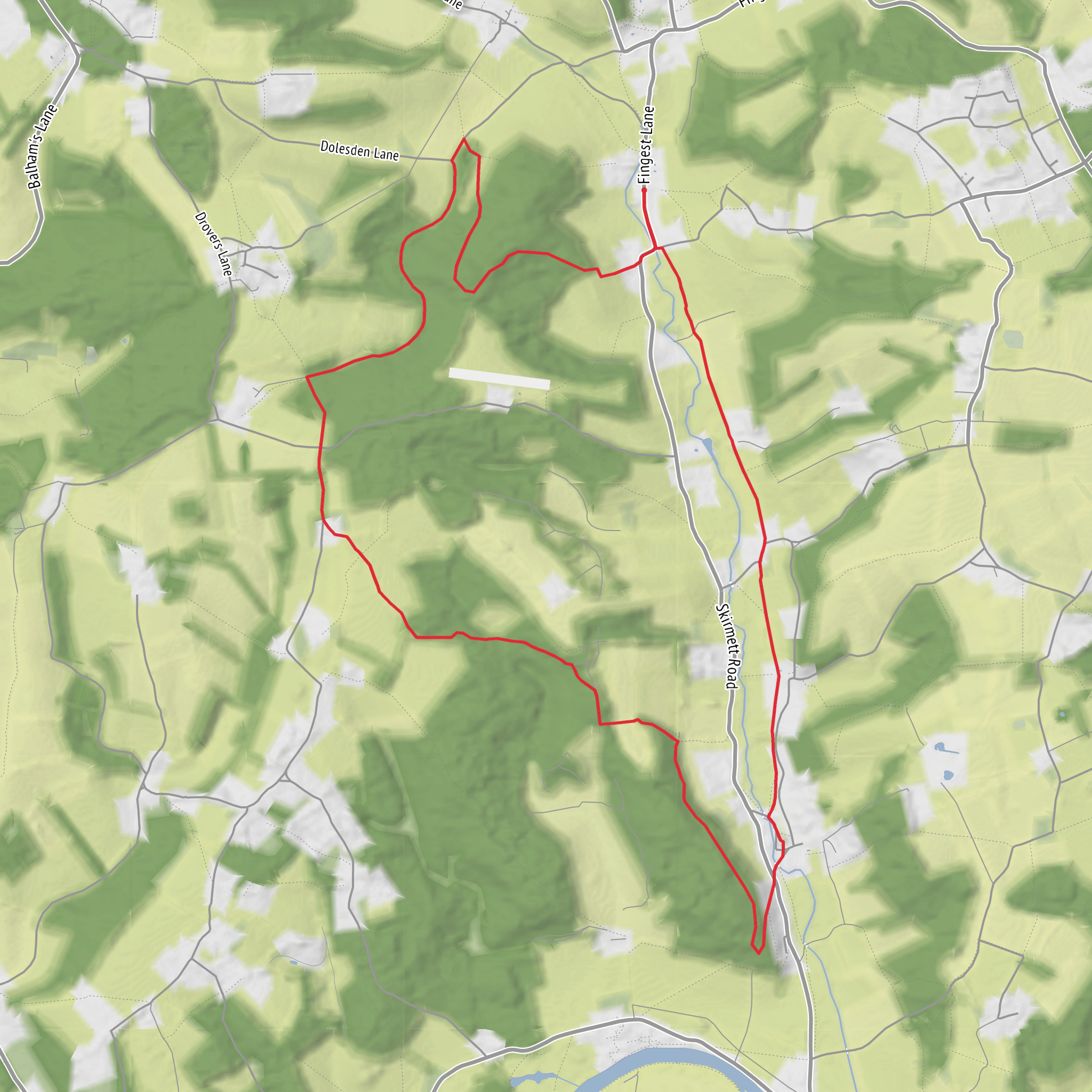Great Wood, Kimble Wood and Hembleden Loop mobile static map