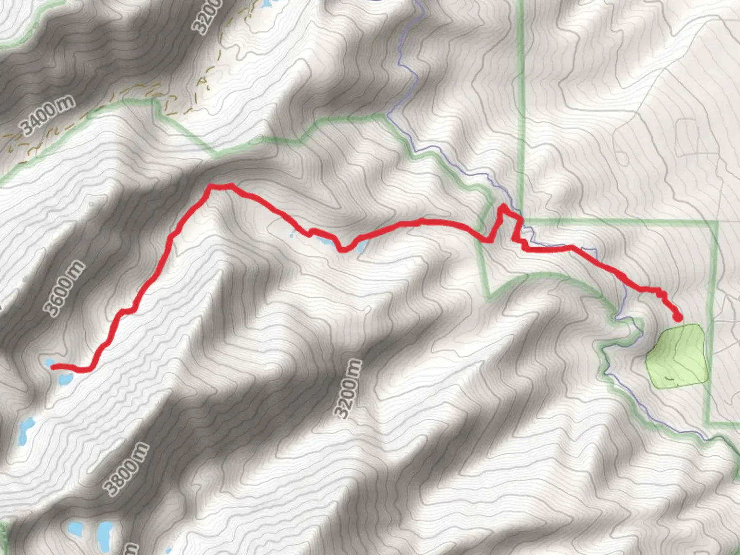 An image depicting the trail Goodwin Trail via Rainbow Trail and its surrounding area.