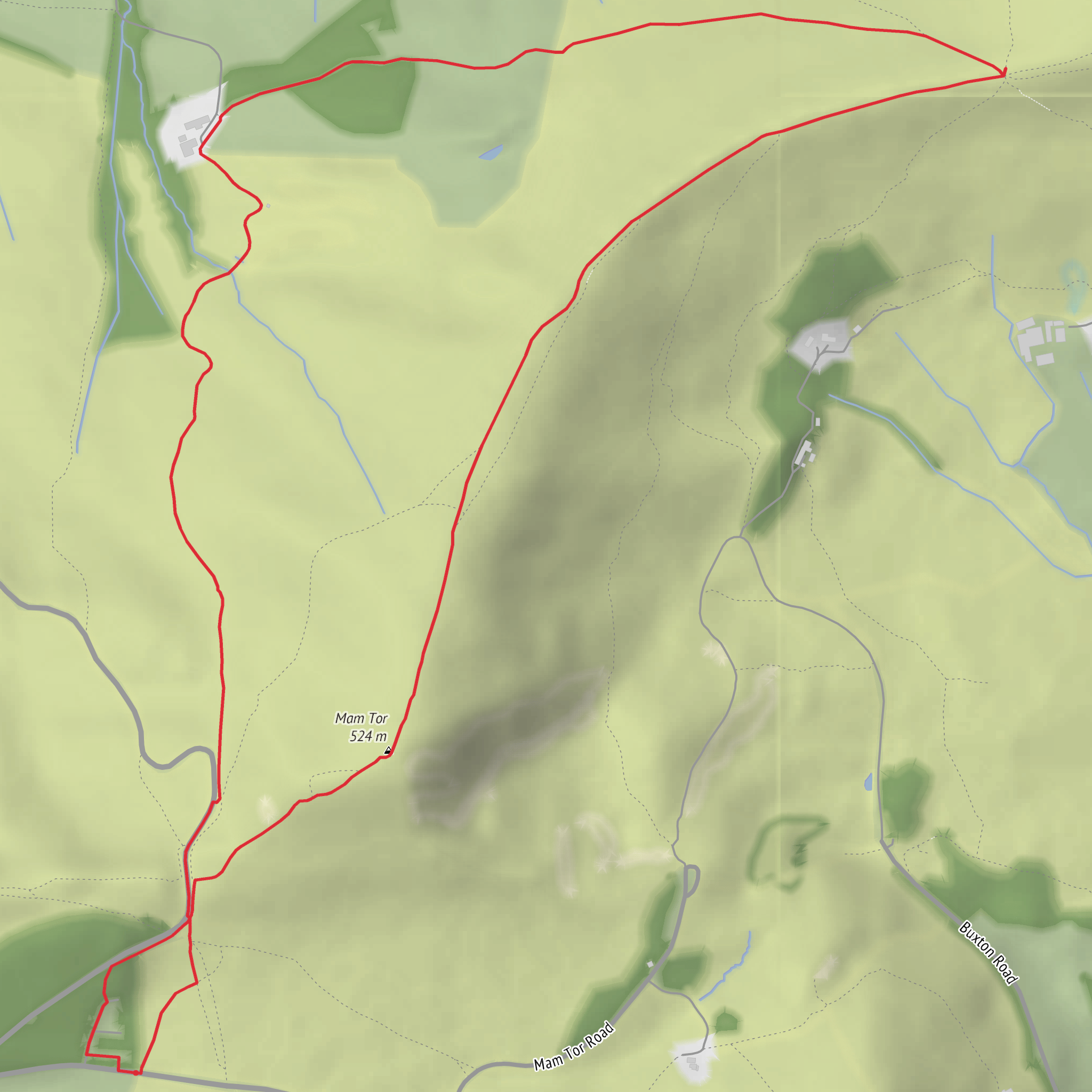Mam Tor Short Loop mobile static map