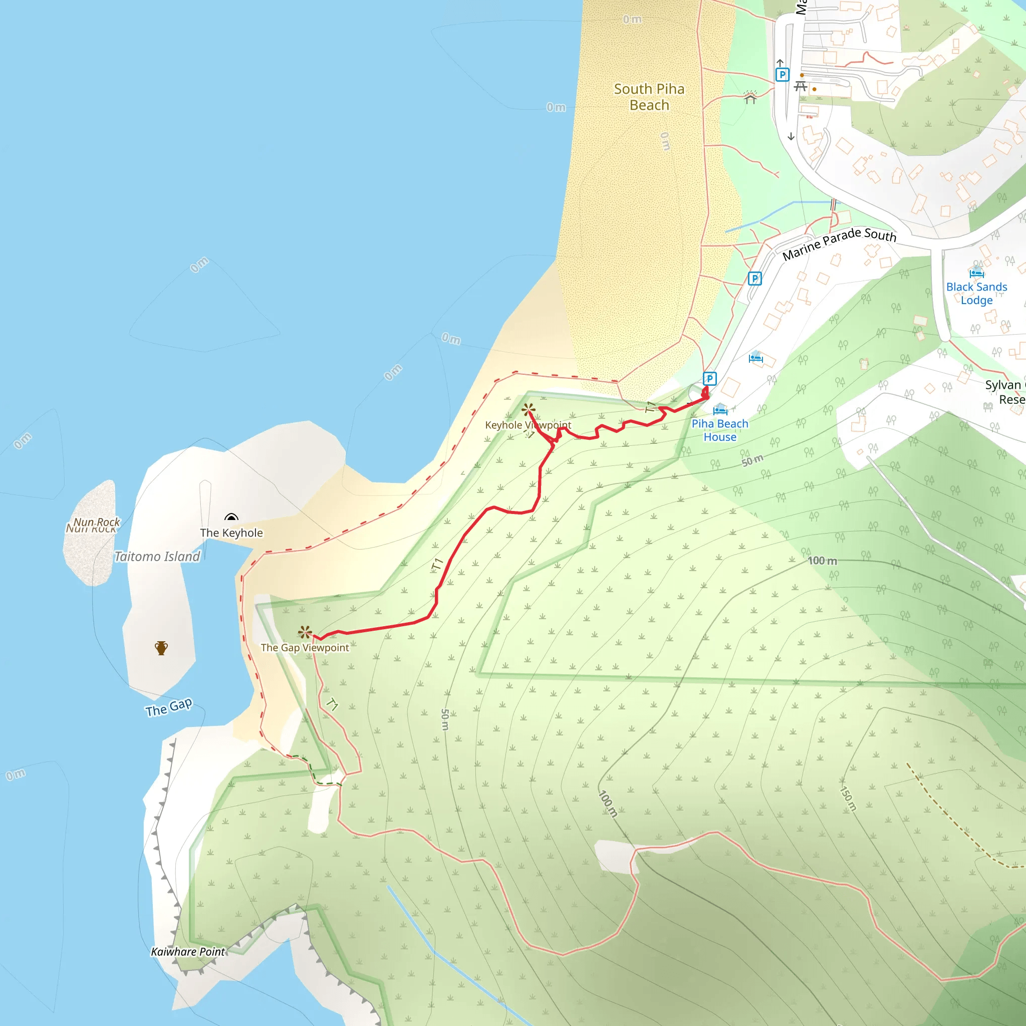 Tasman Lookout Track mobile static map