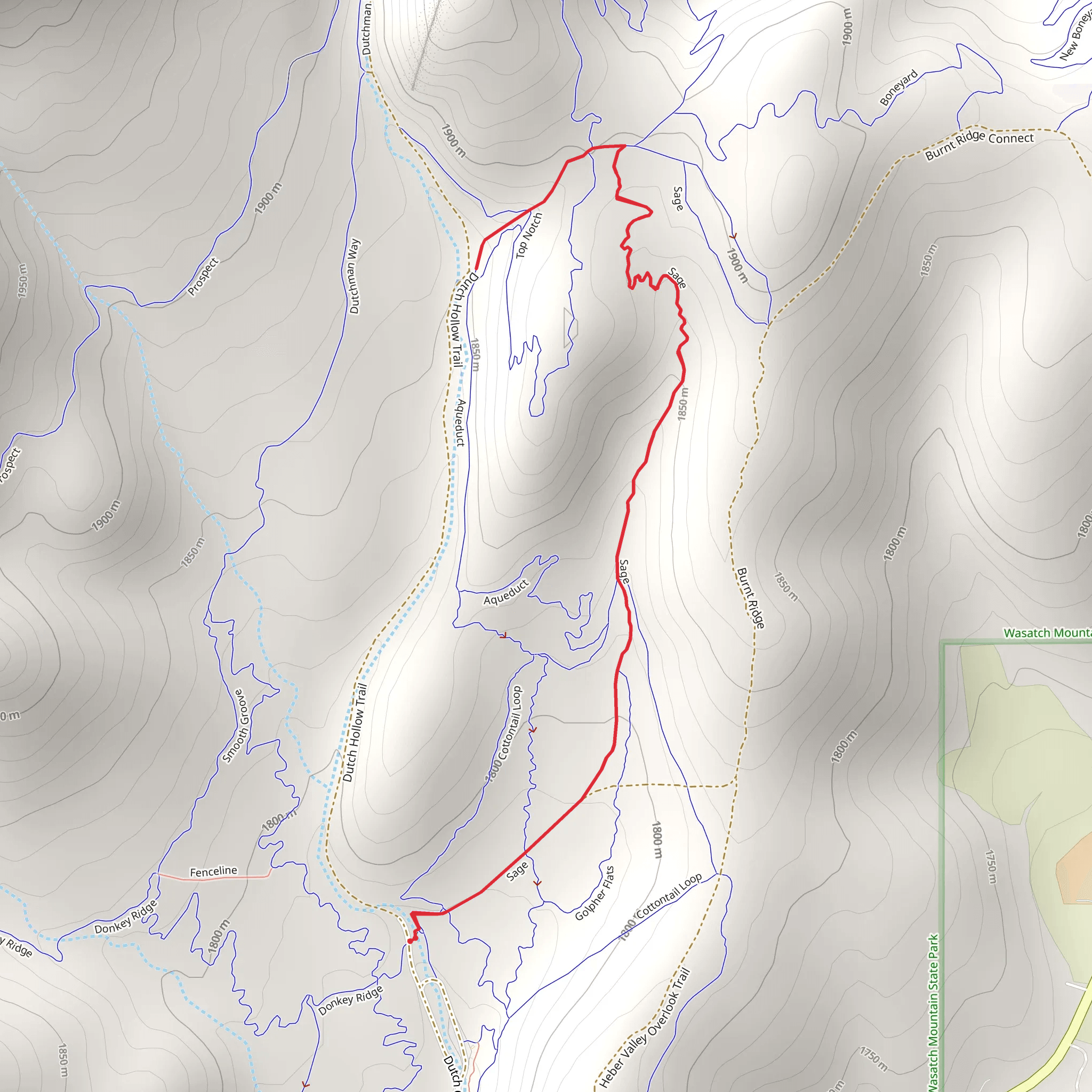 Sage and Gobblers Gulch Walk mobile static map