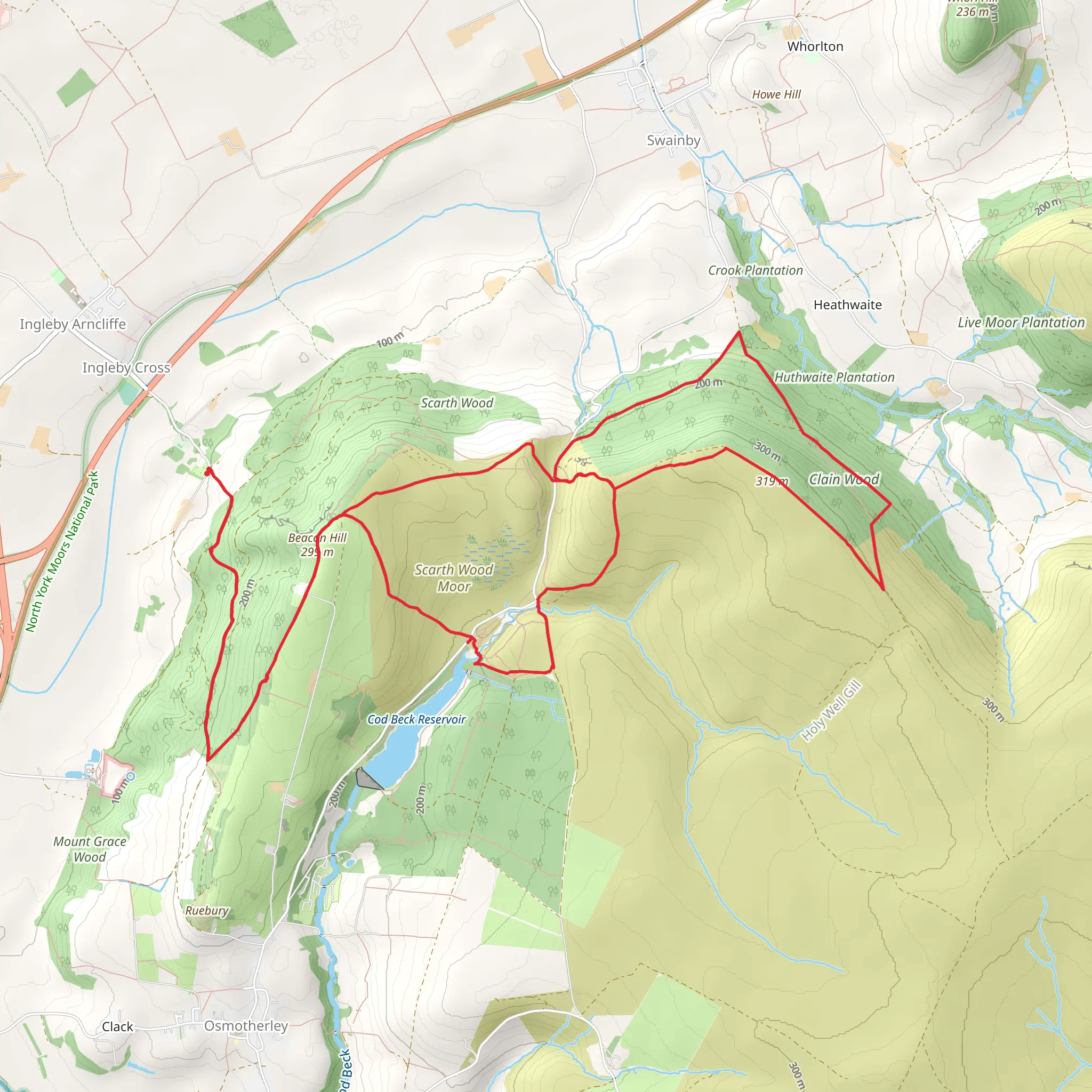 Cod beck canter fell race mobile static map