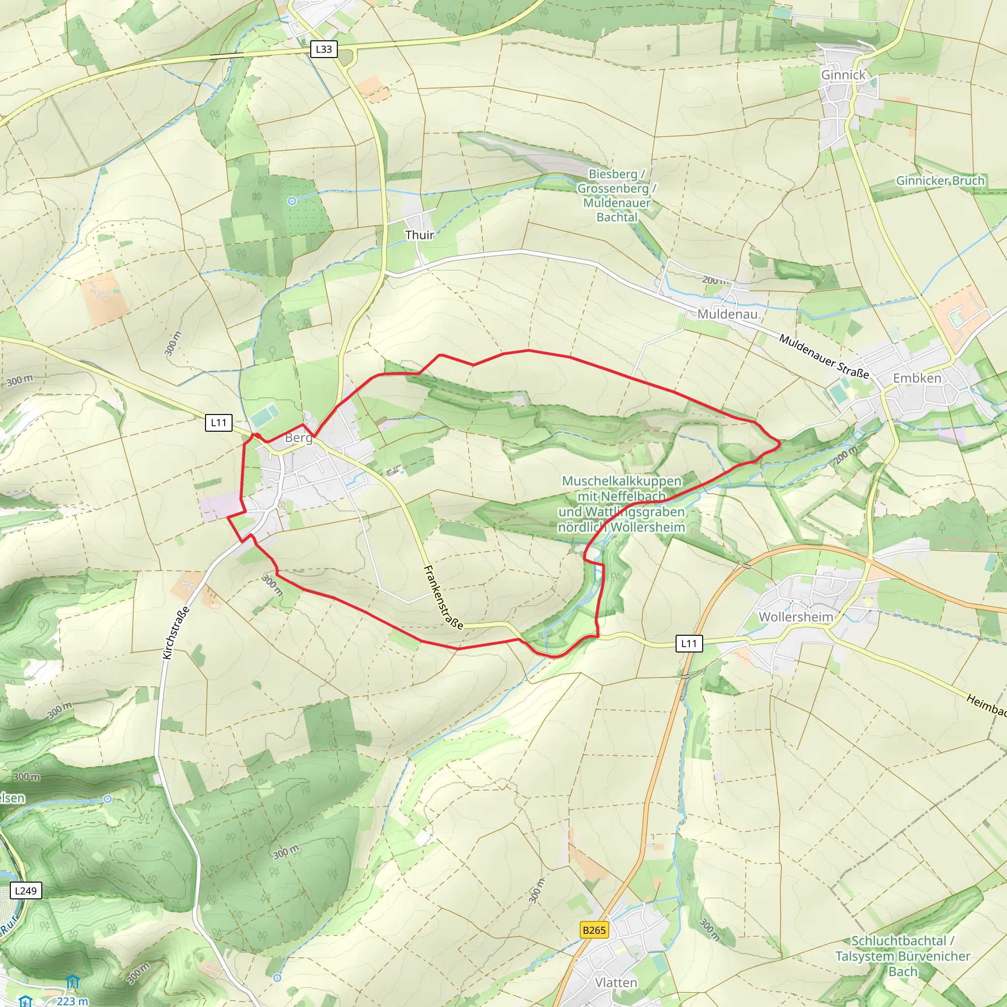 Berg CIrcular Walk mobile static map