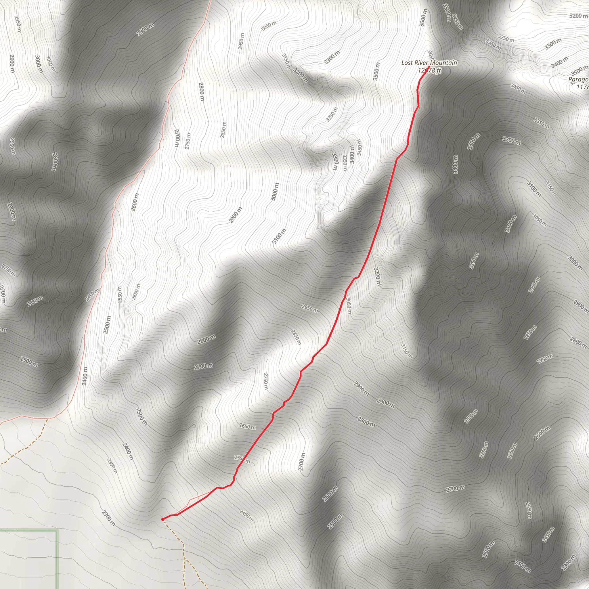 Lost River Mountain mobile static map