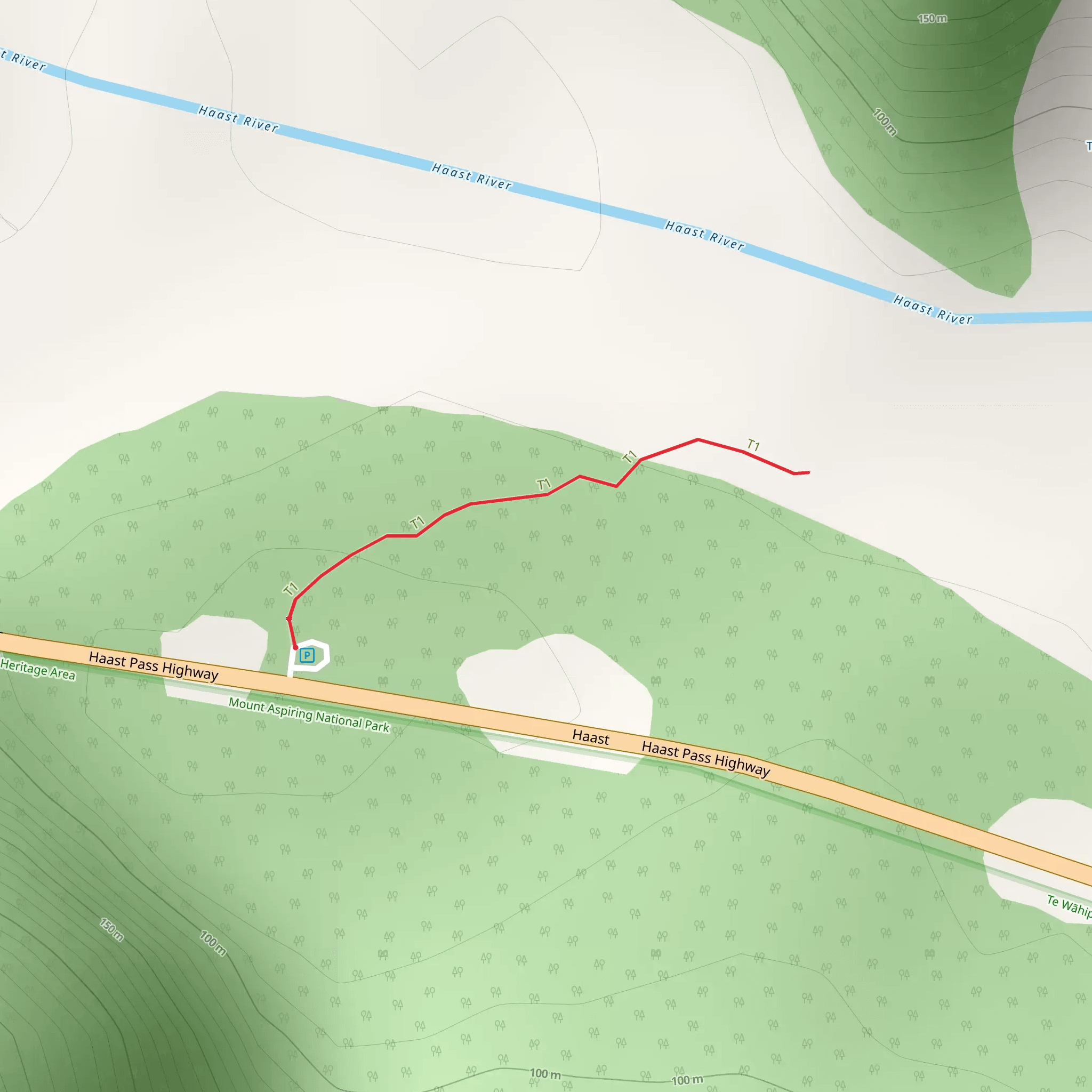 Roaring Billy Falls Walk mobile static map