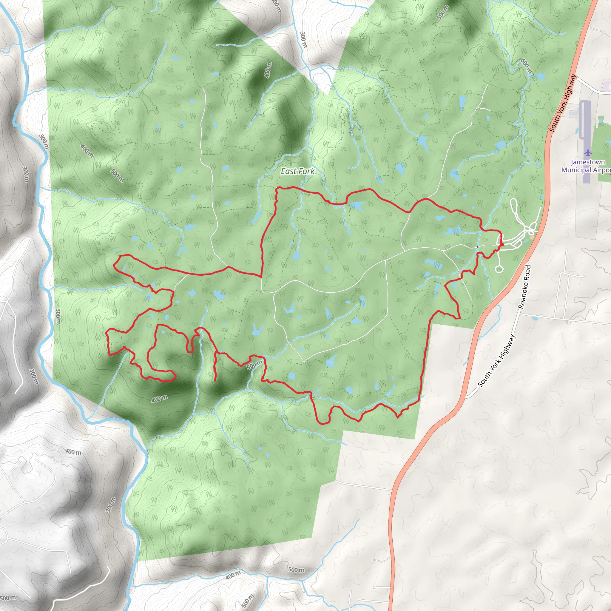 I Trail and D Trail Loop mobile static map