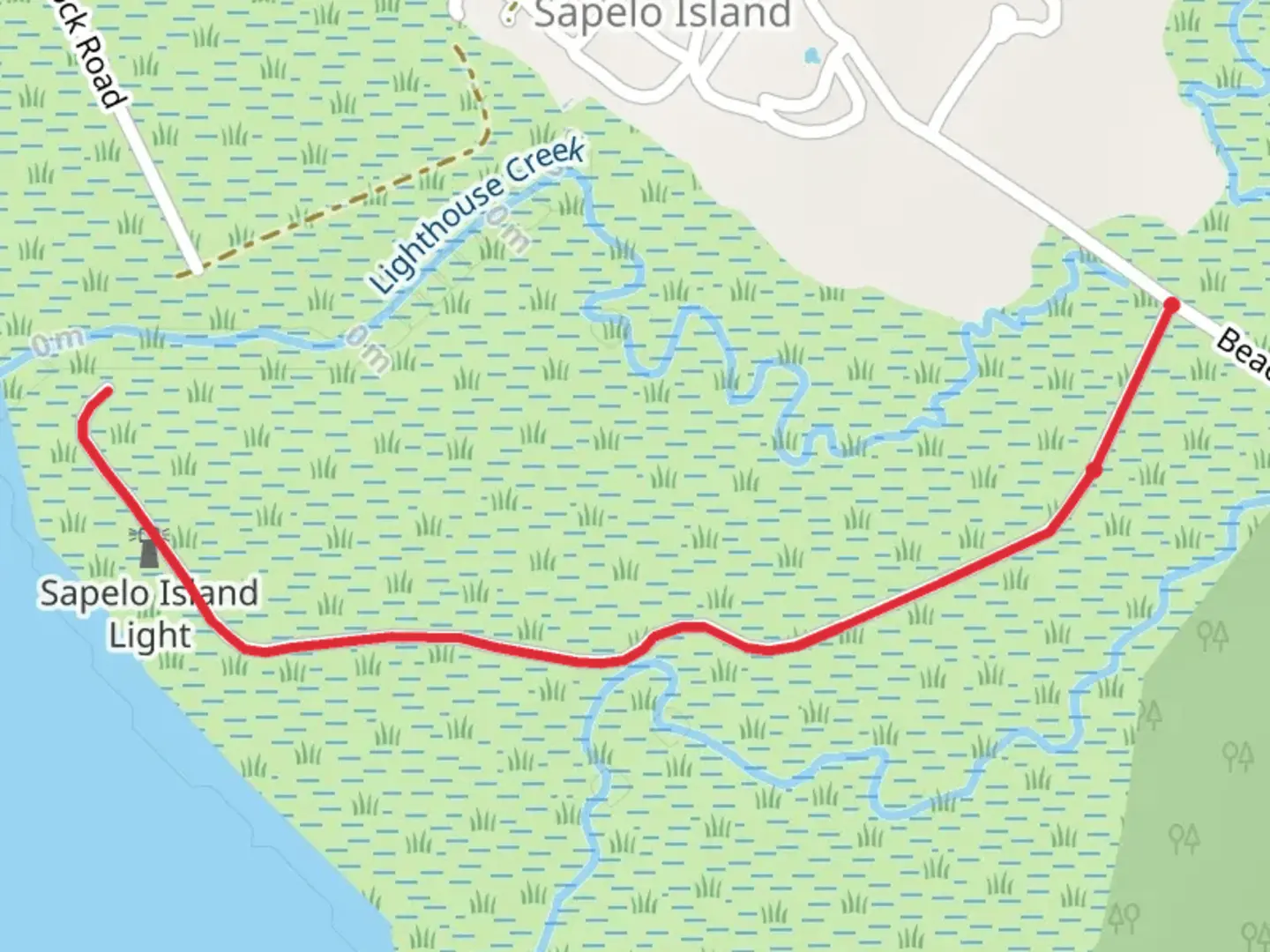 An image depicting the trail Beach Road and its surrounding area.