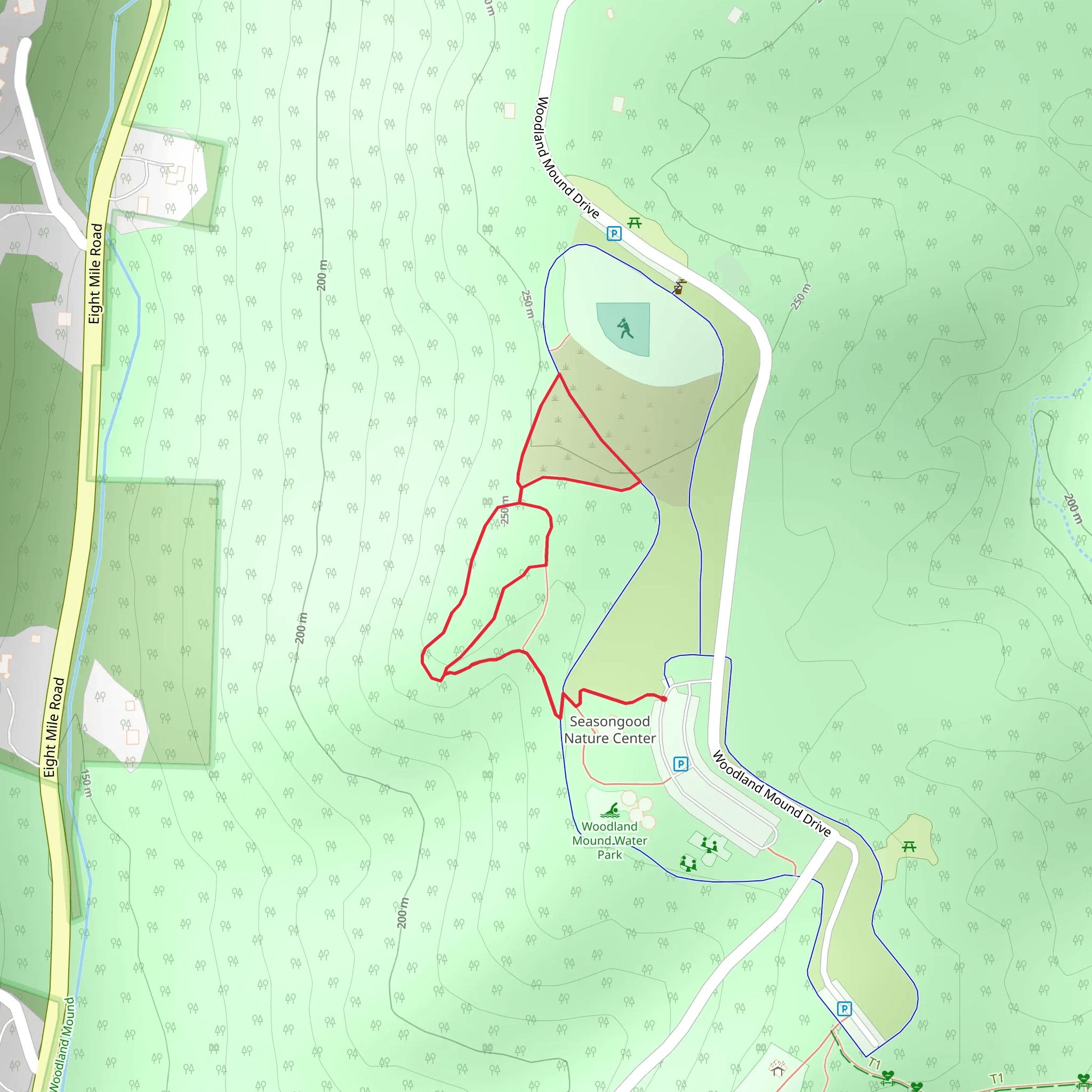 Woodland Mound Drive Loop mobile static map