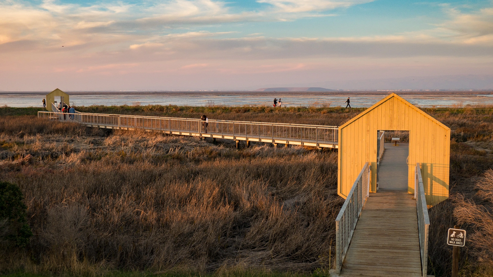 An image depicting the trail Alviso Marina County Park Loop and its surrounding area.