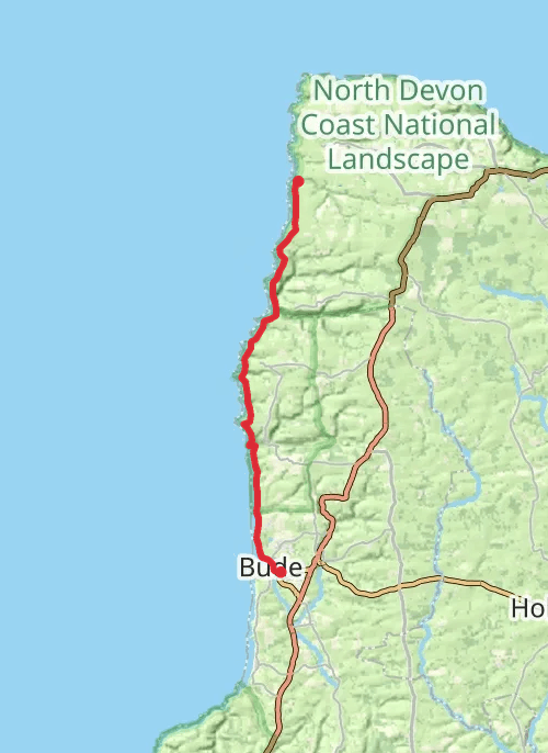 Cornwall Hiking mobile static map