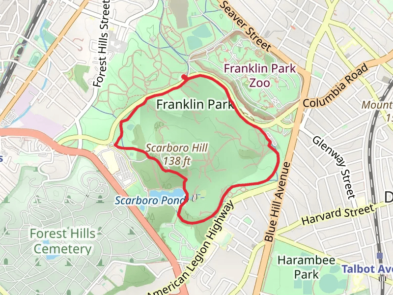 Scarboro Hill and Pond - Franklin Park Loop