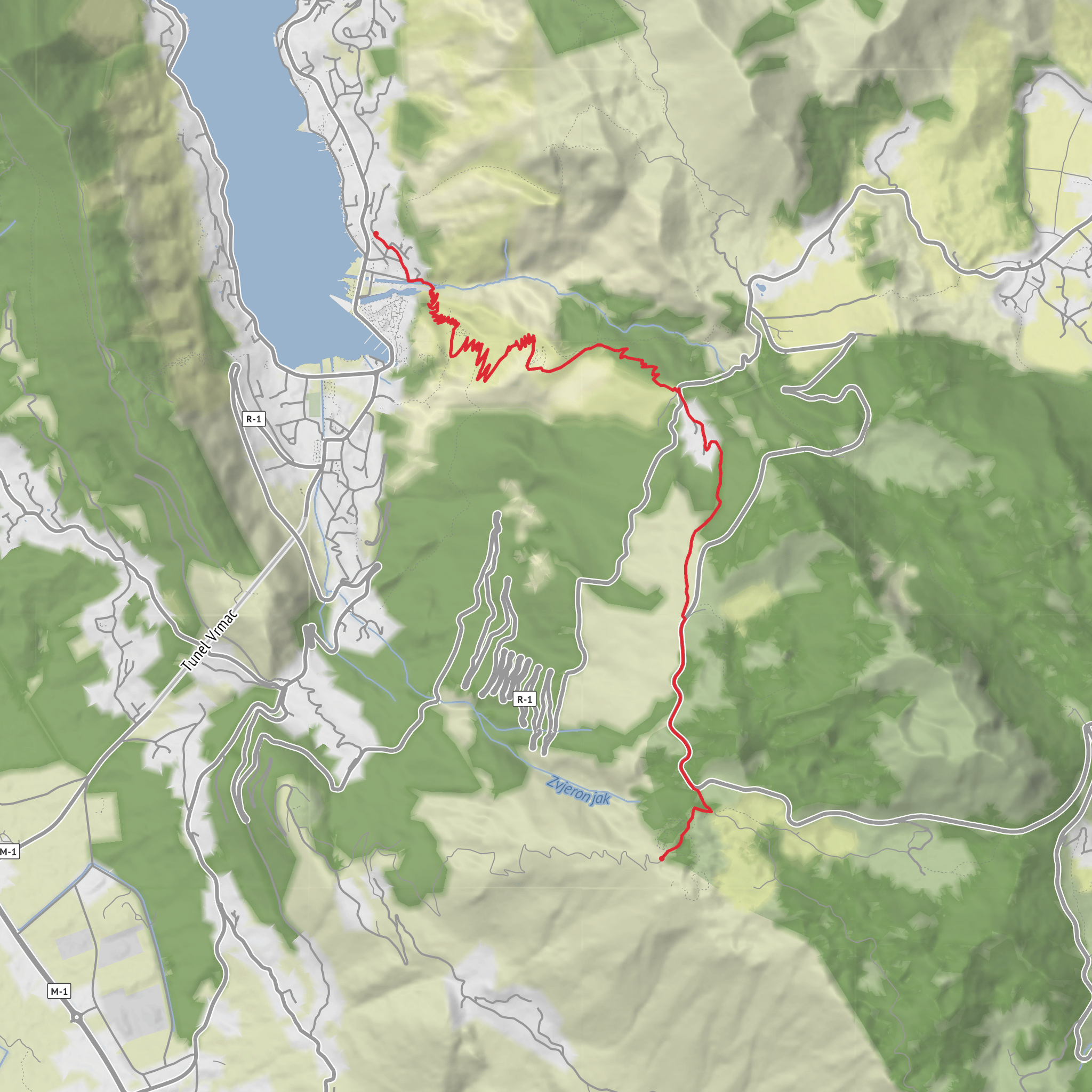 Kuk to Kotor mobile static map