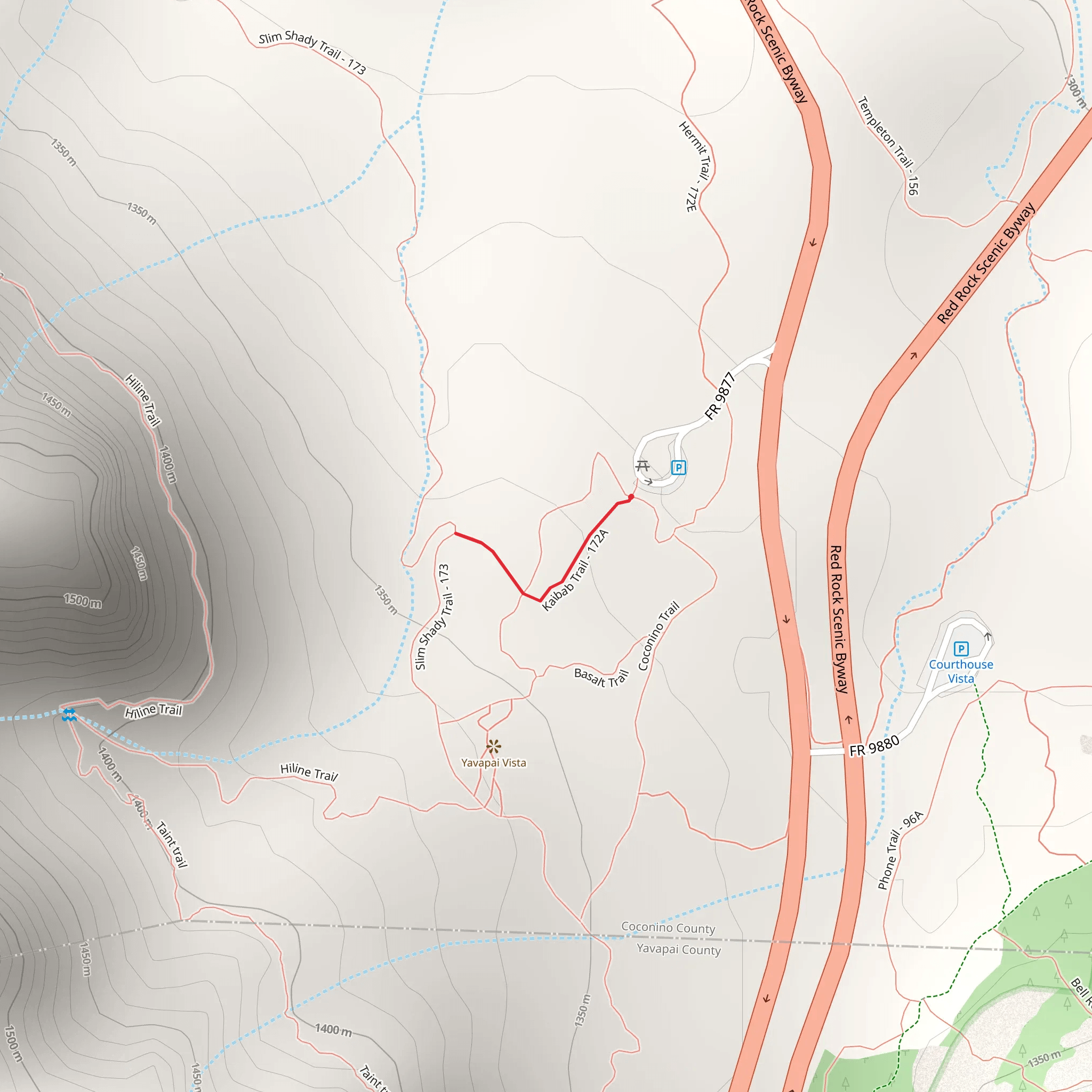 Kaibab Trail mobile static map