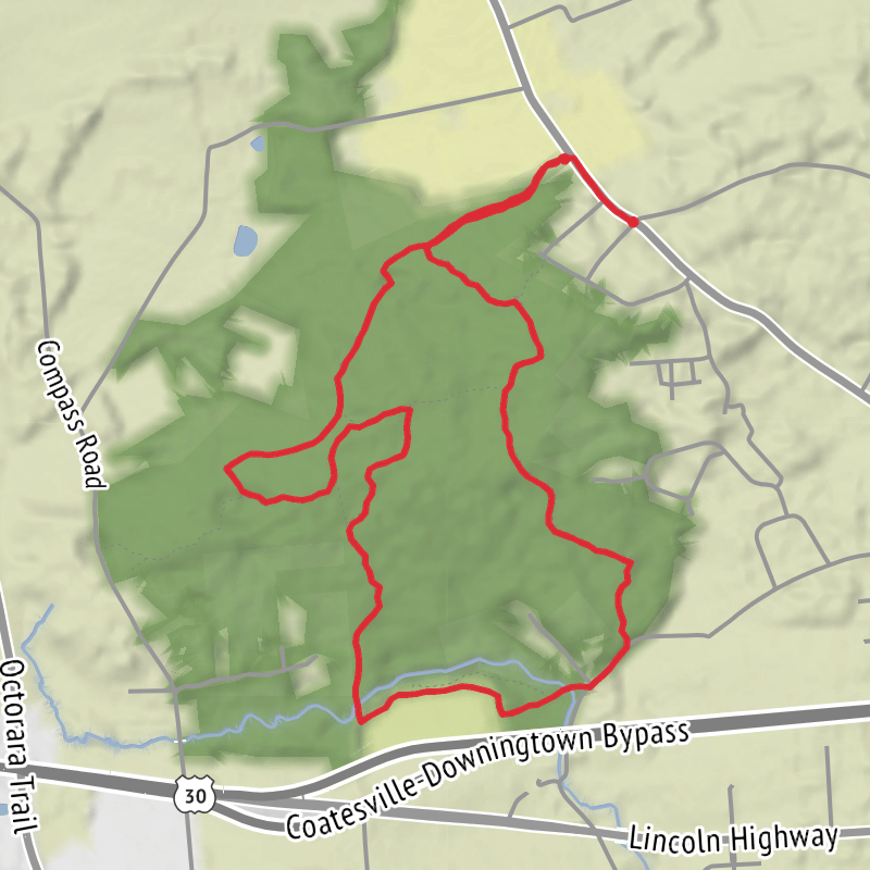 A map preview of the recording 451 Old Wilmington Rd - Jun 21.