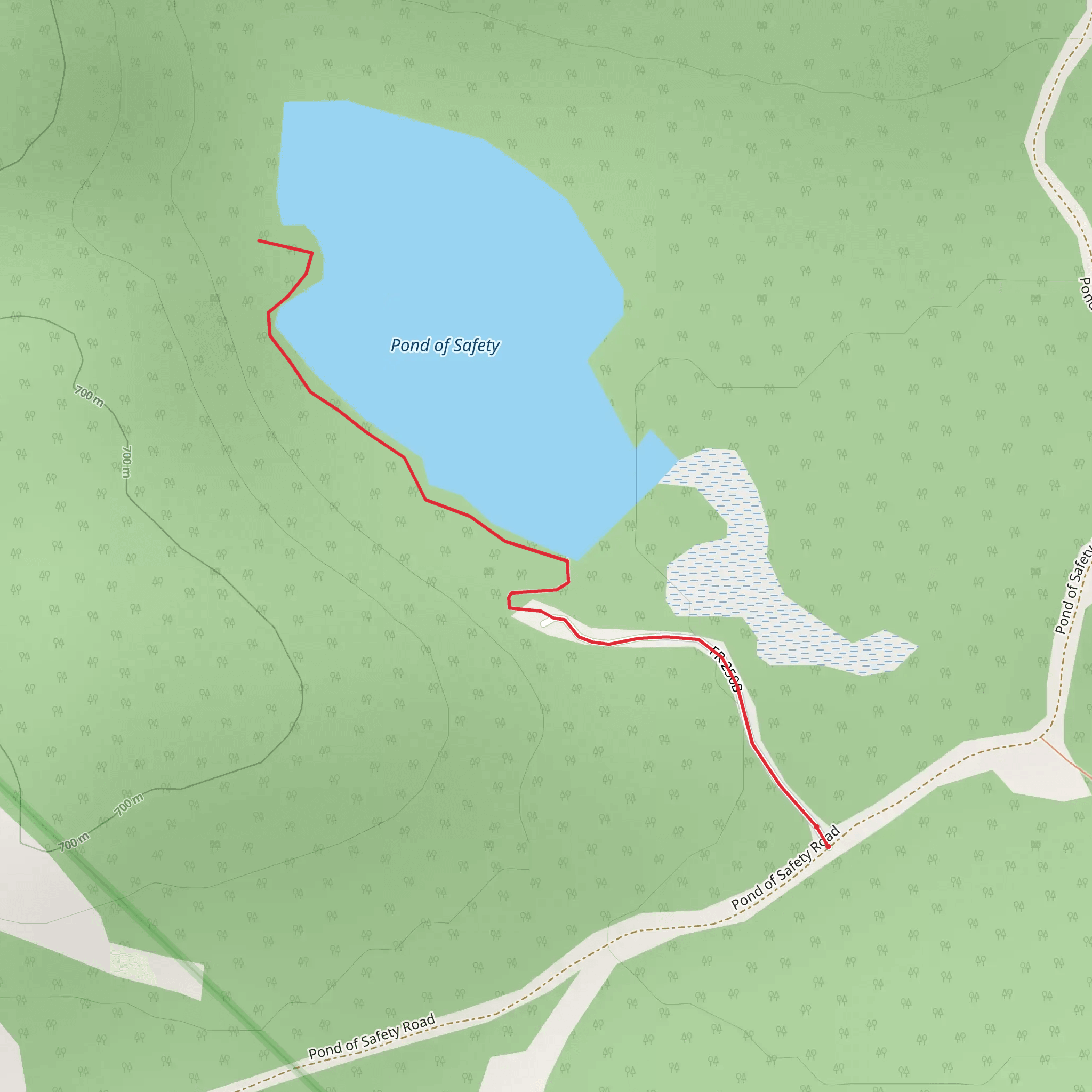 Pond of Safety Trail mobile static map