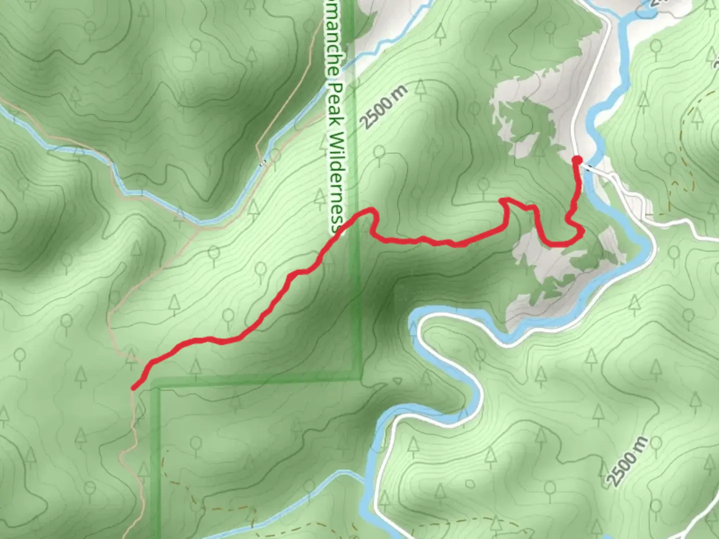 An image depicting the trail Fish Creek Trail - Monument Gulch Road and its surrounding area.