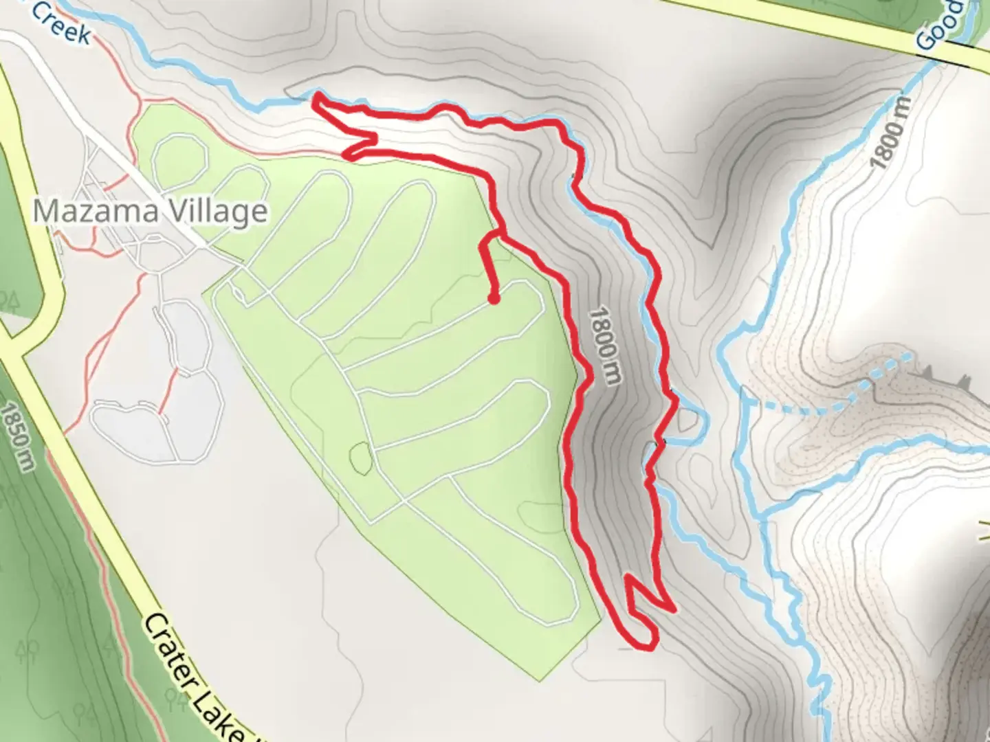 An image depicting the trail Annie Creek Loop Trail and its surrounding area.