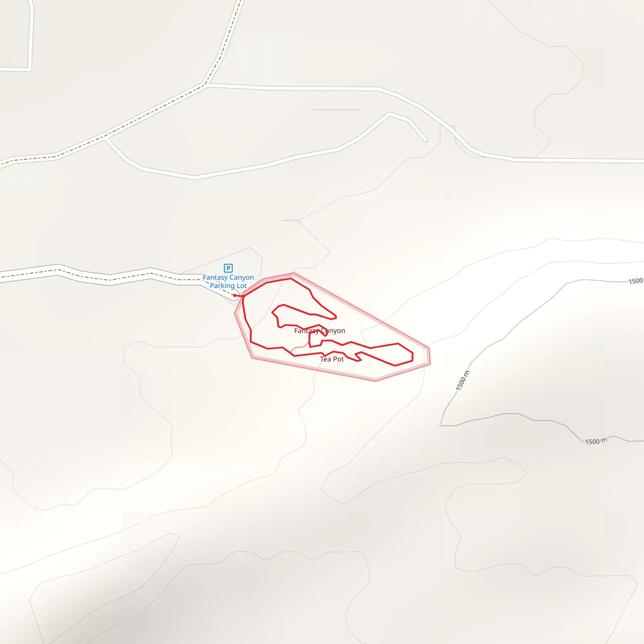Fantasy Canyon Loop Trail mobile static map