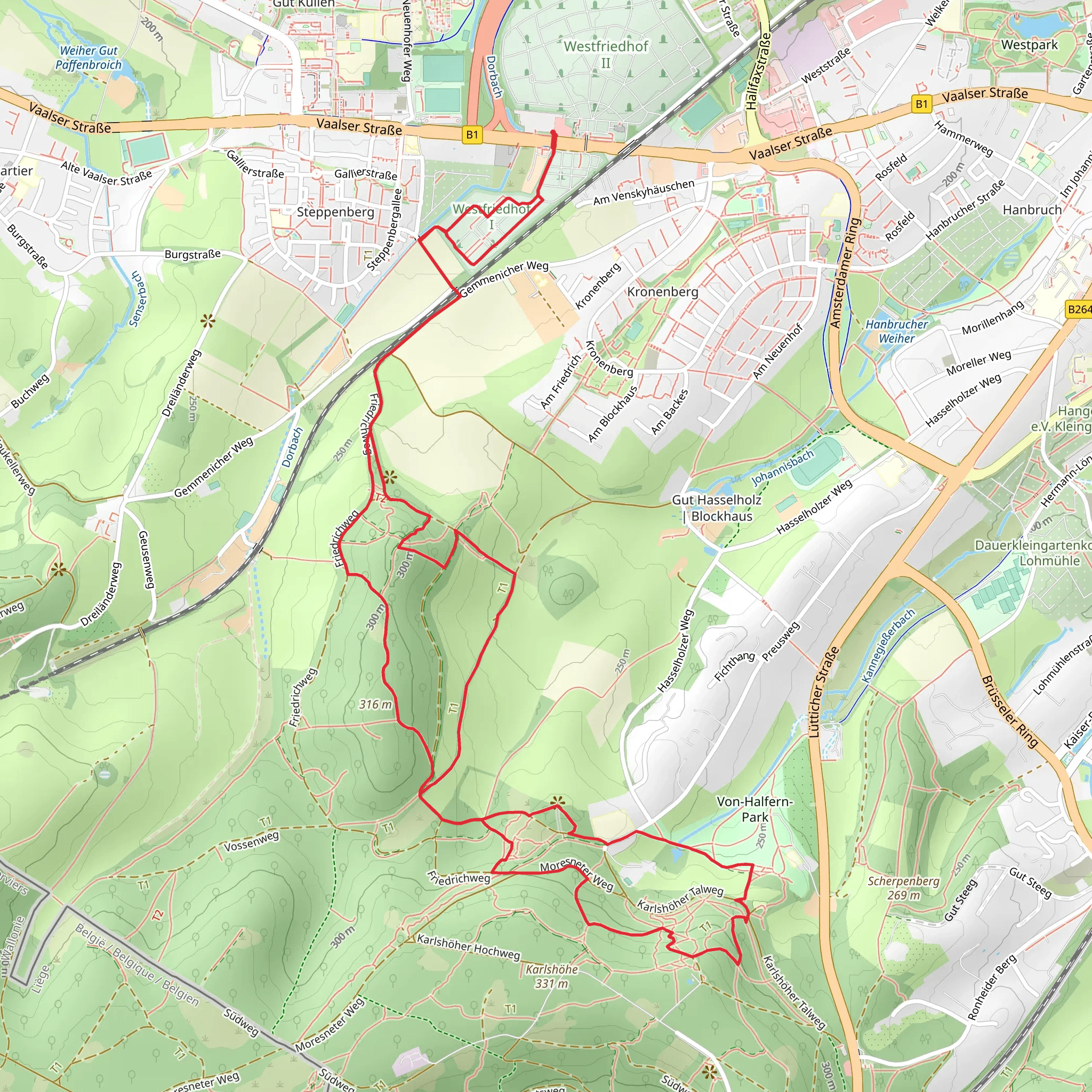 Philippionsweg mobile static map