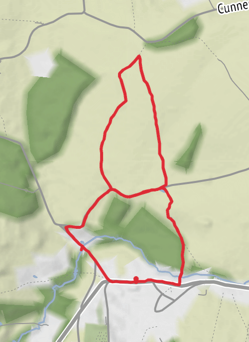 Hike on Lea Brook - Dethick - Jug & Glass Loop mobile static map