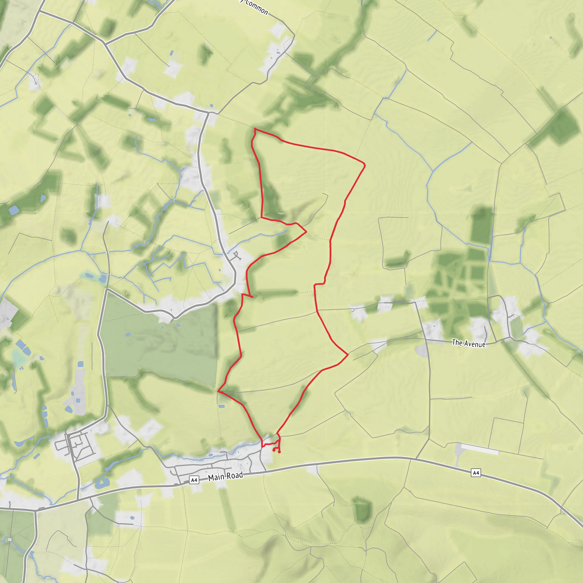 Cherhill White Horse Way Circular mobile static map