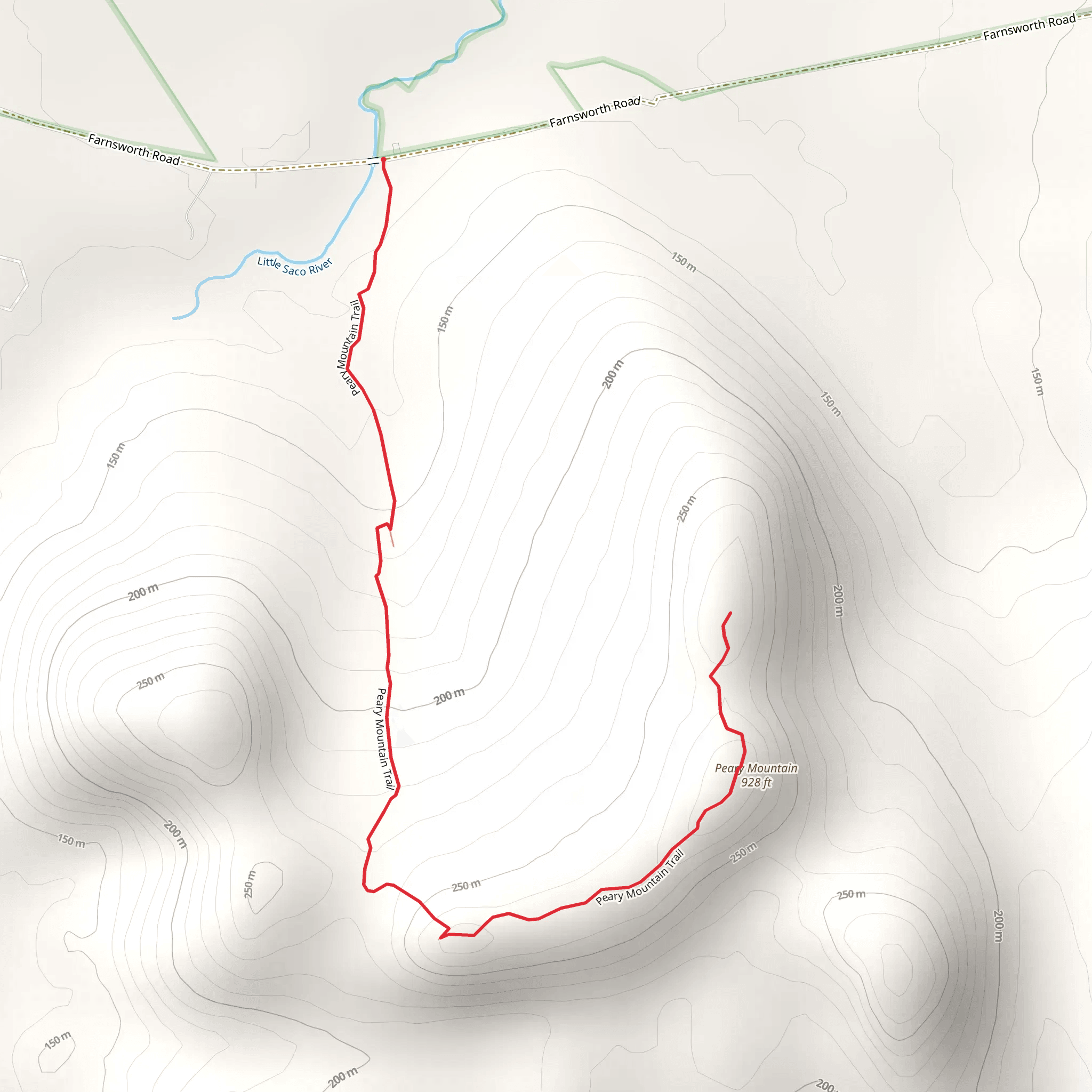 Peary Mountain Trail mobile static map