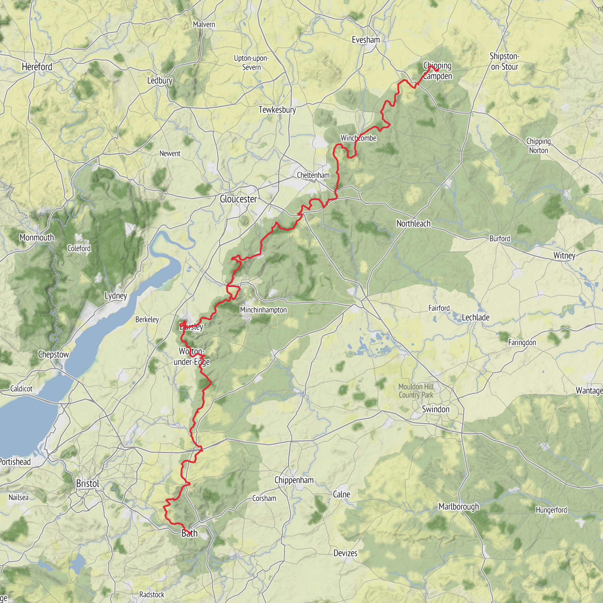 Cotswold Way mobile static map